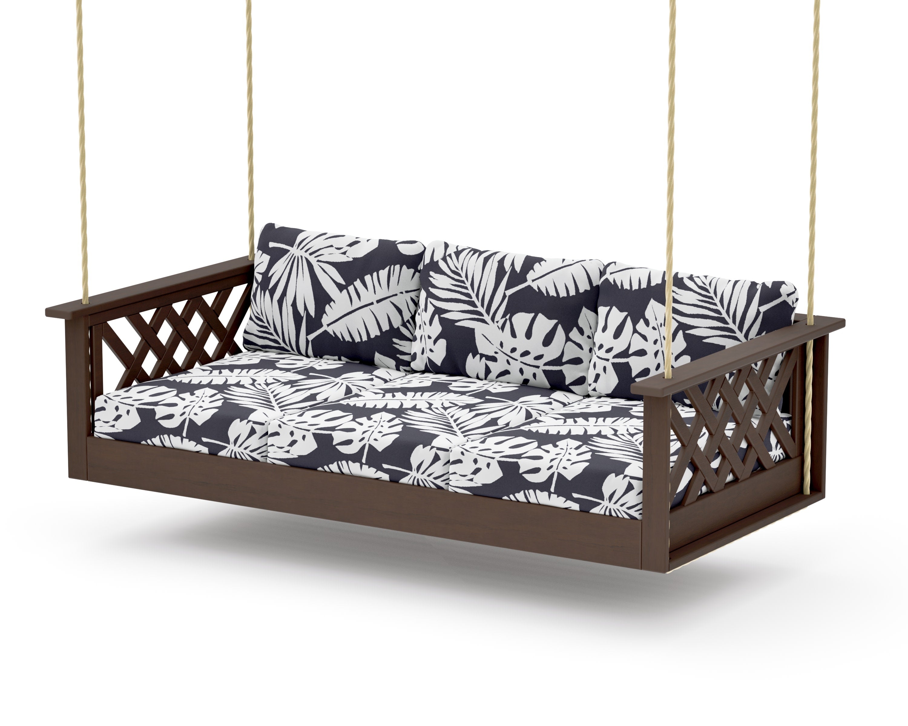 Wovendale Daybed Swing in Kona / Leaf Navy