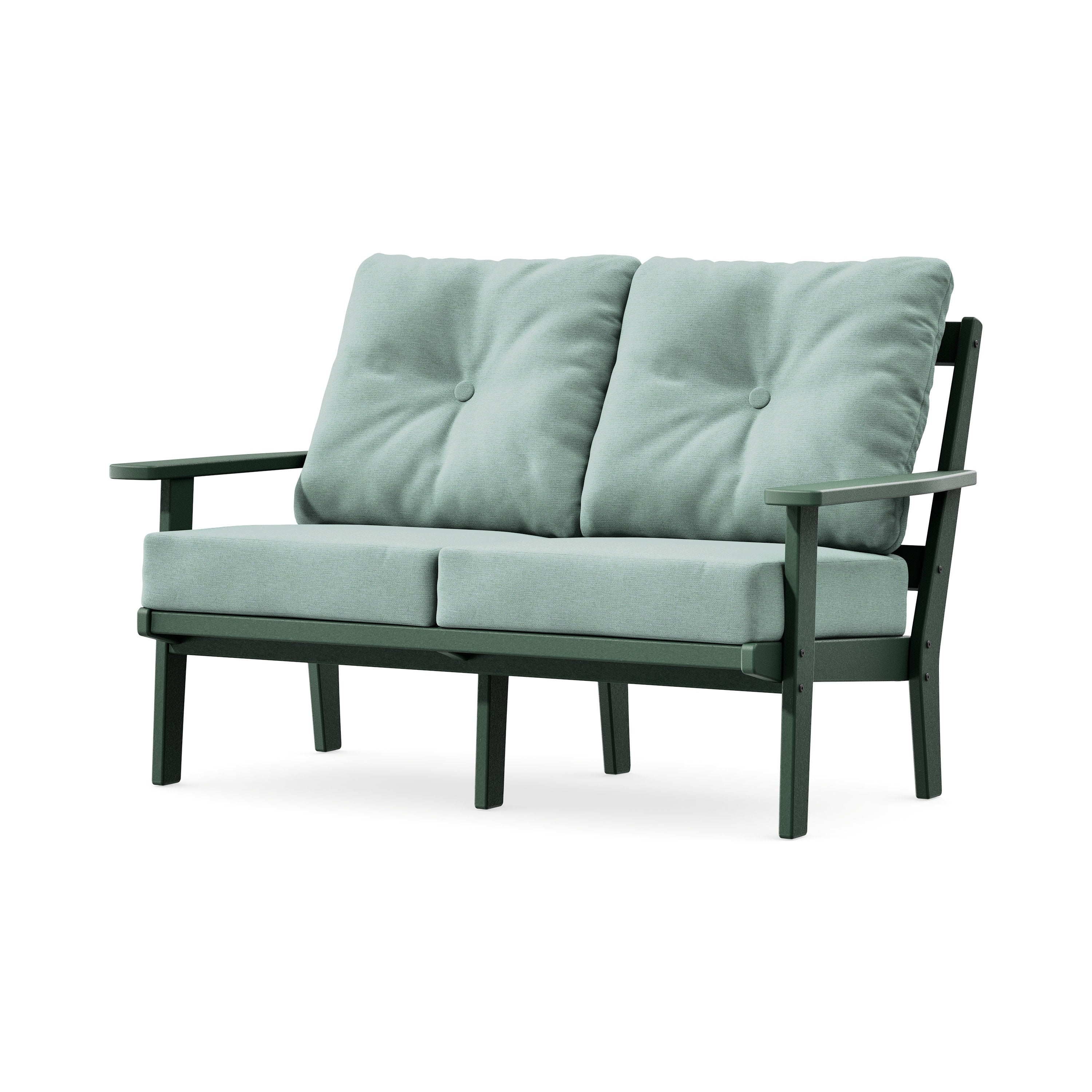 Prairie Deep SeatingLoveseat in Green / Glacier Spa