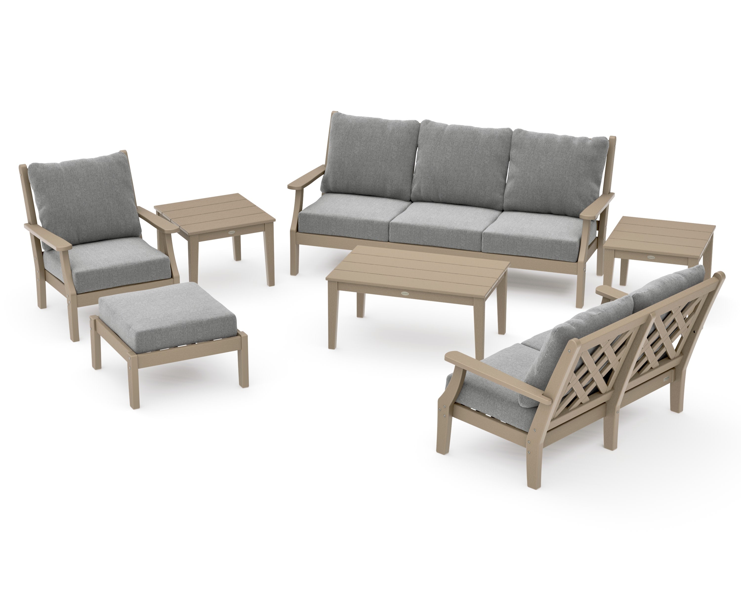 Wovendale 7-Piece Deep Seating Set in Vintage Sahara / Grey Mist