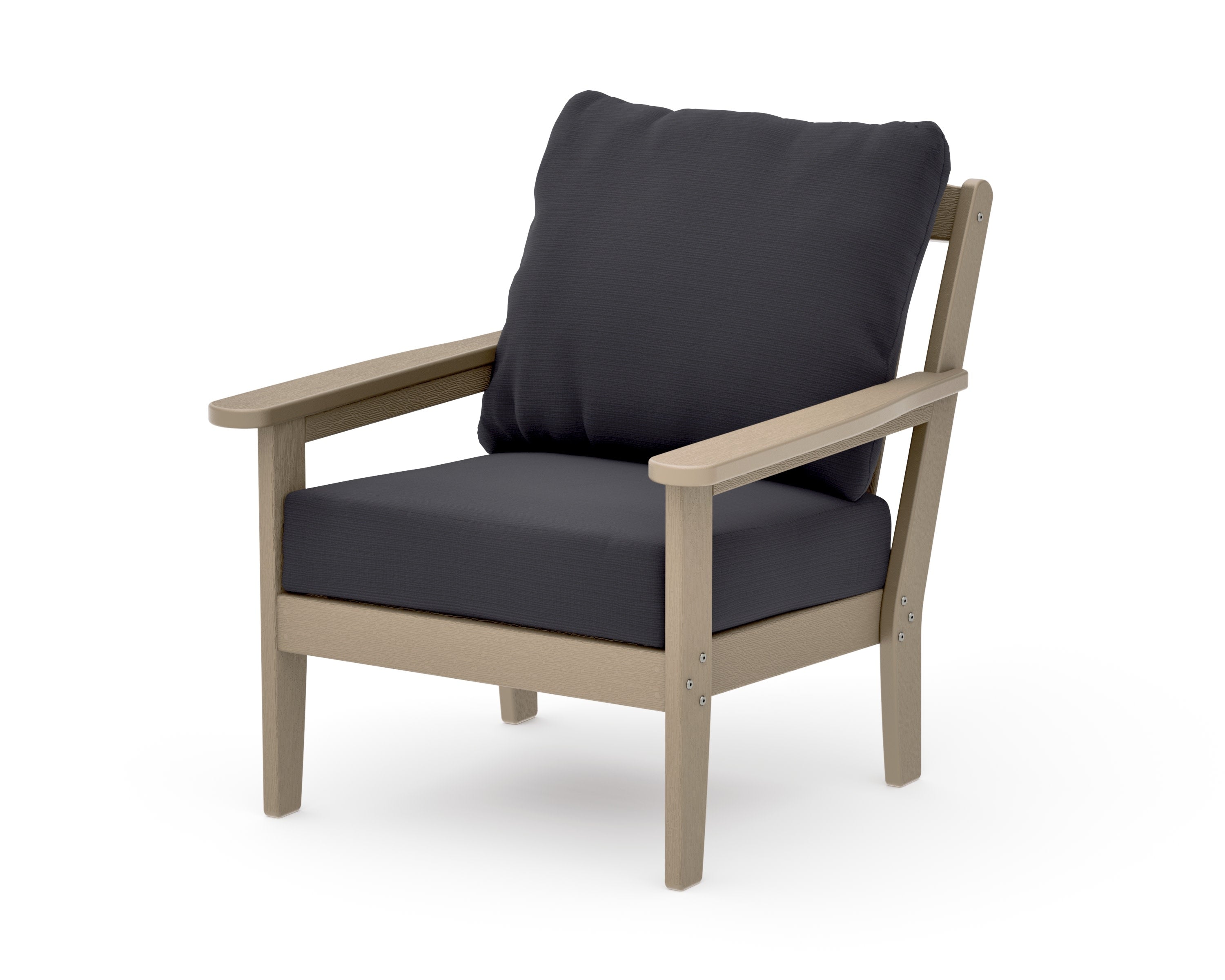 Cottage Deep Seating Chair in Vintage Sahara / Midnight Linen