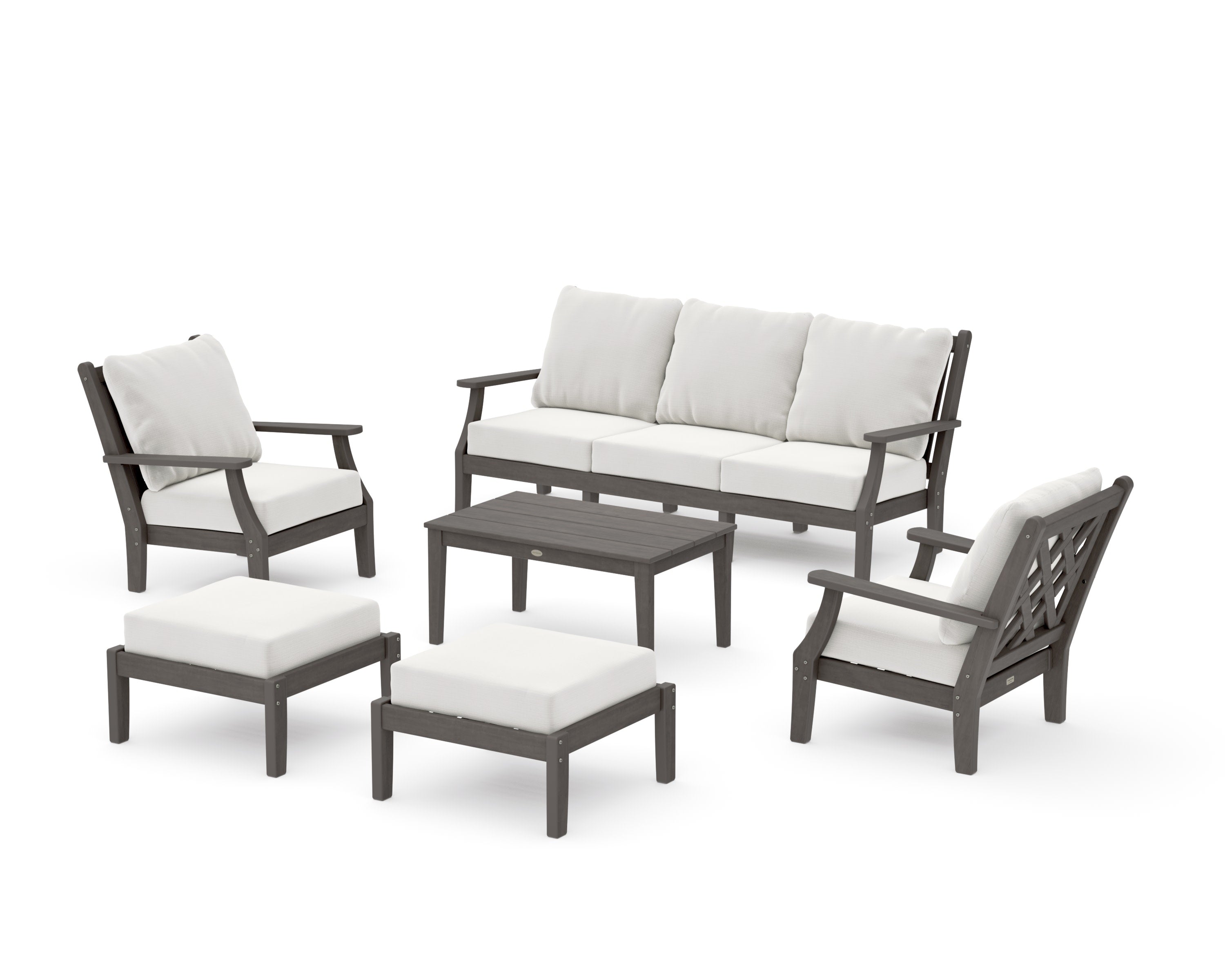 Wovendale 6-Piece Lounge Sofa Set in Driftwood / Natural Linen