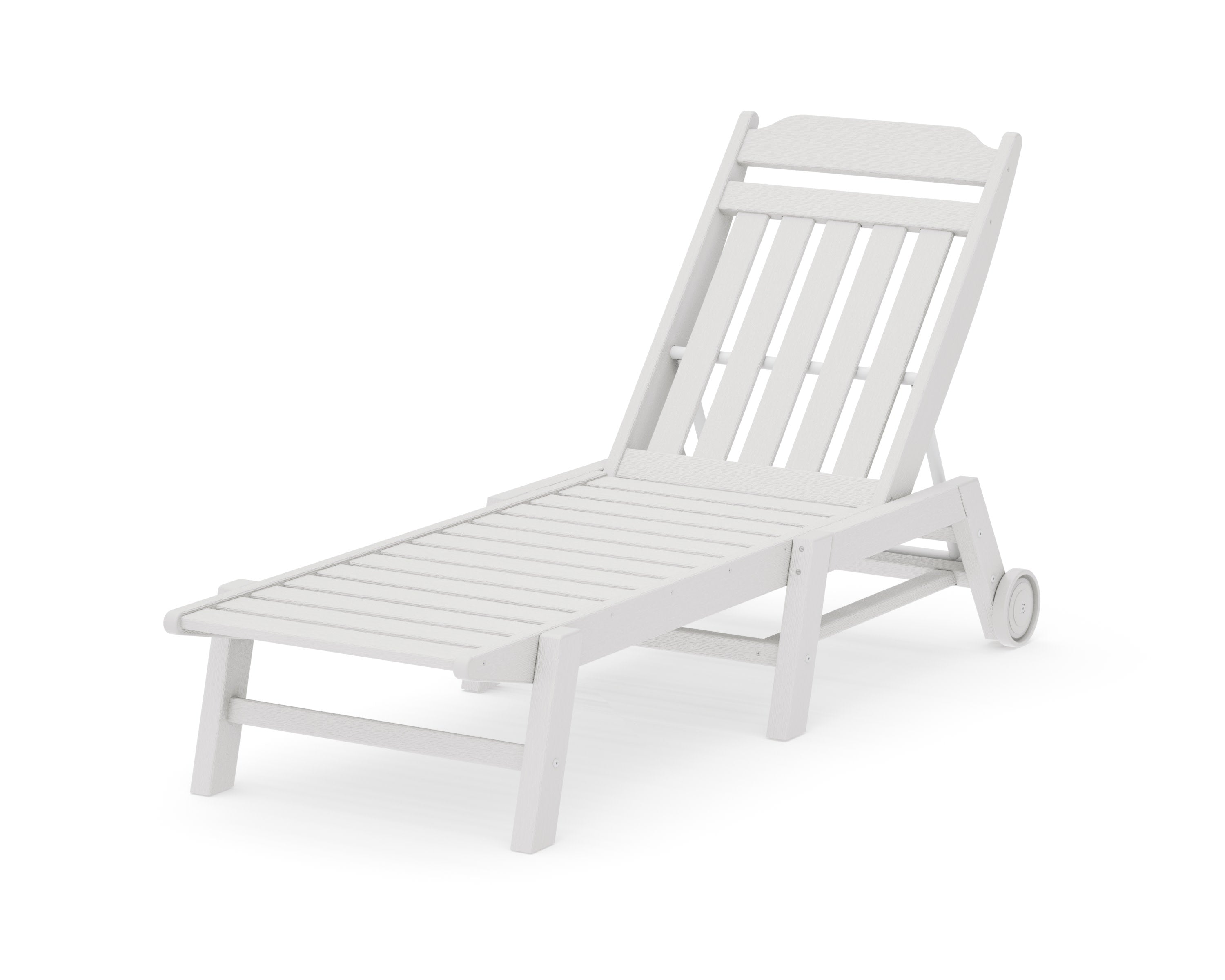 Cottage Chaise with Wheels in Vintage White