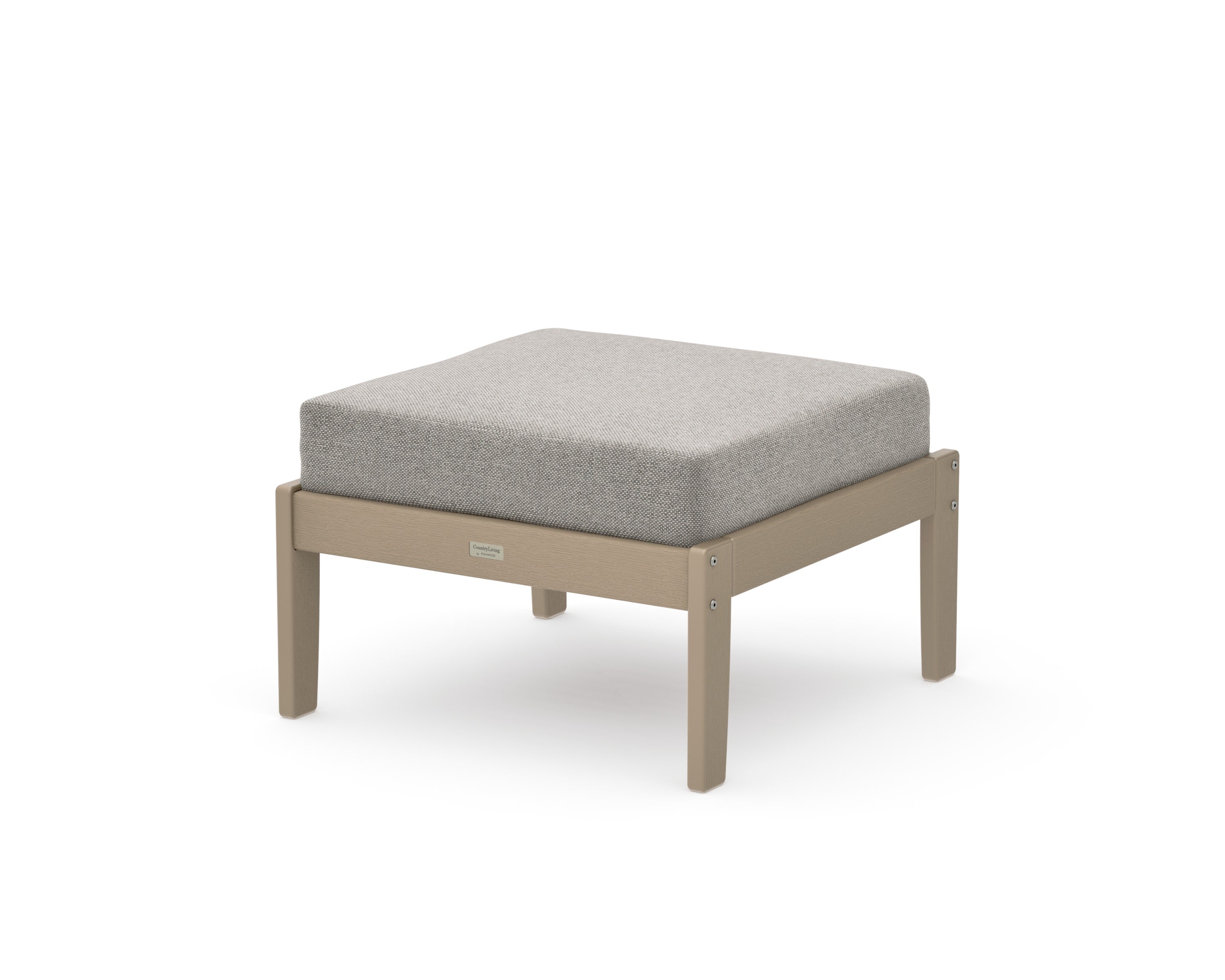 Cottage Deep Seating Ottoman in Vintage Sahara / Weathered Tweed