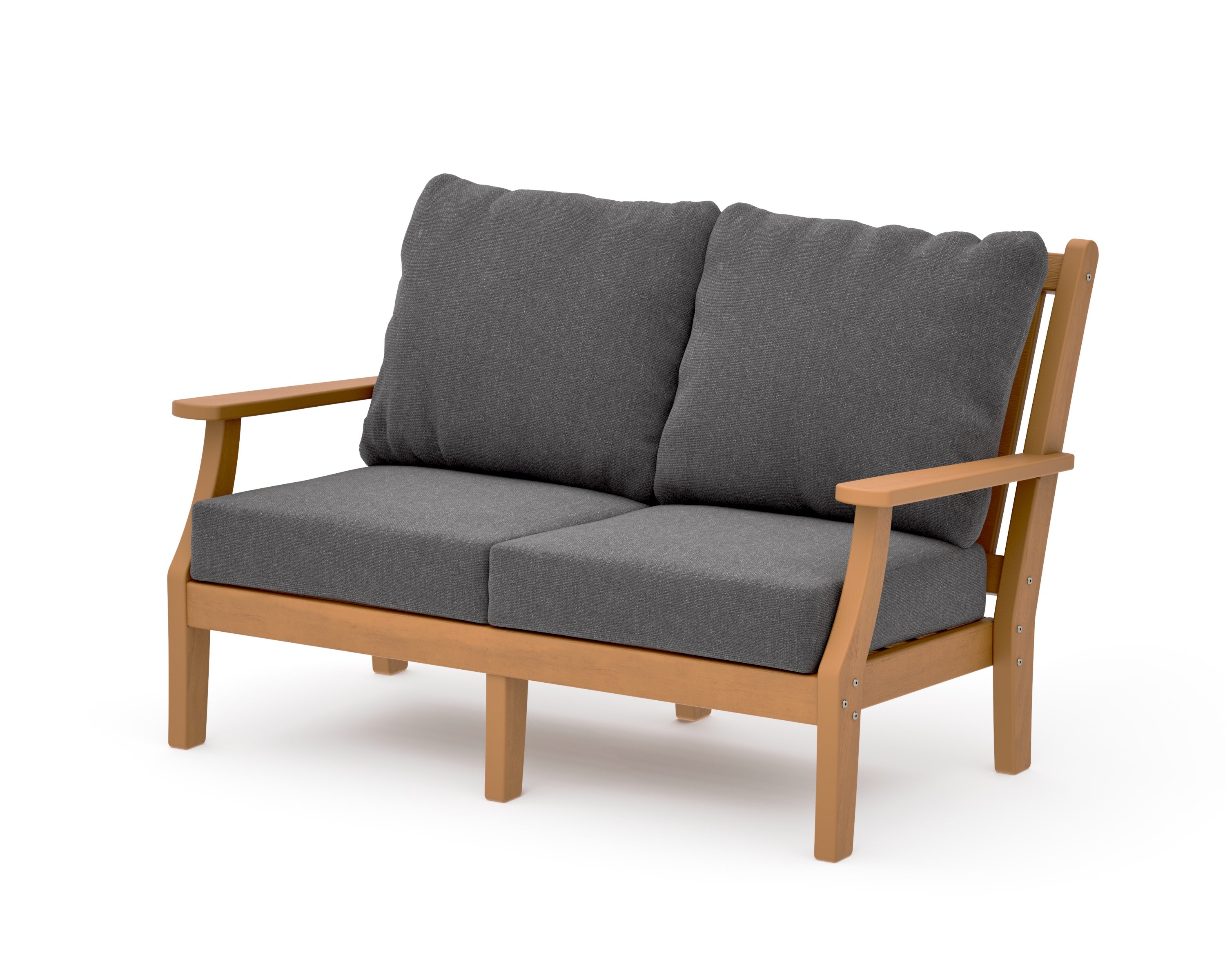 Wovendale Deep Seating Loveseat in Natural / Ash Charcoal