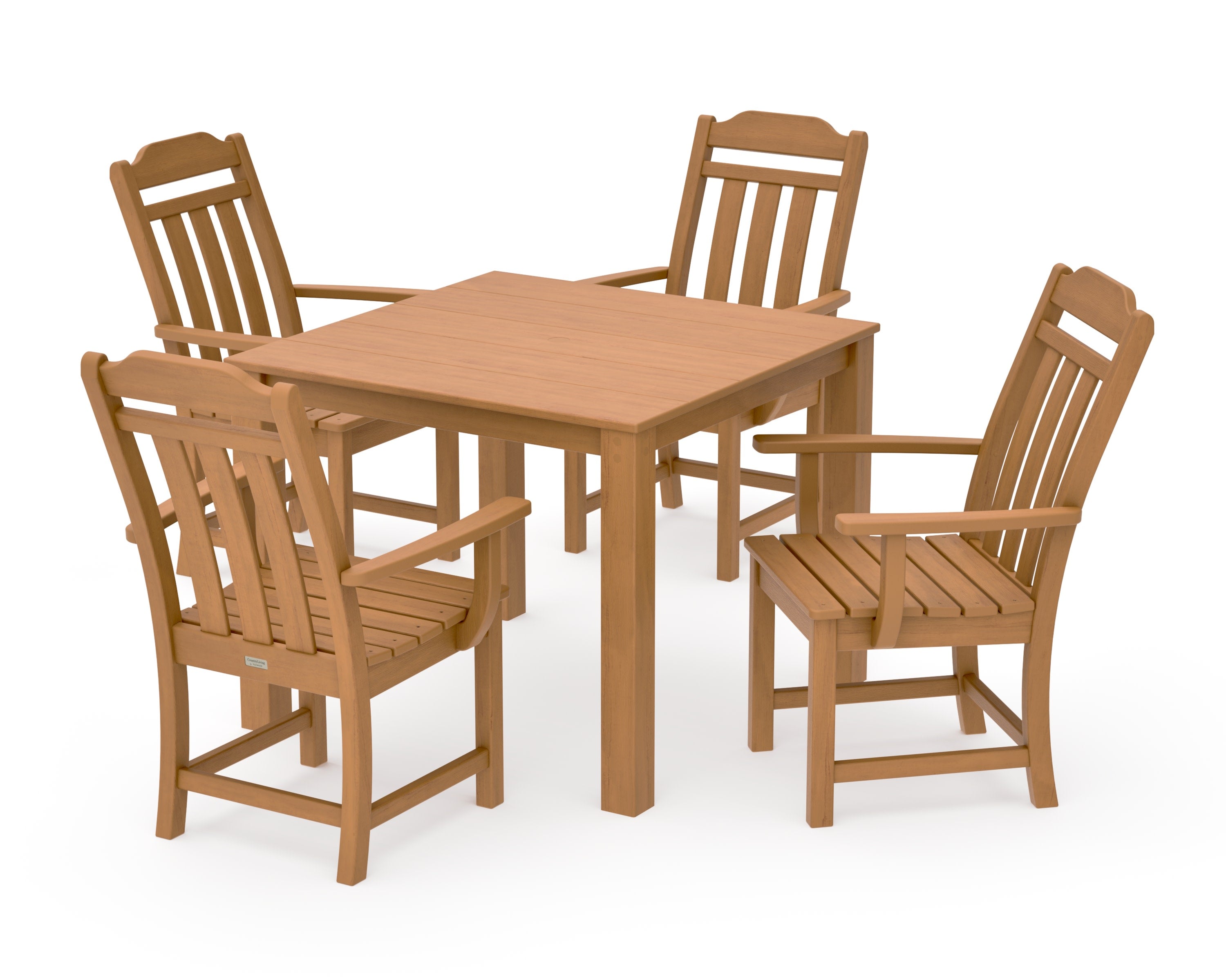 Cottage 5-Piece Parsons Dining Set in Natural