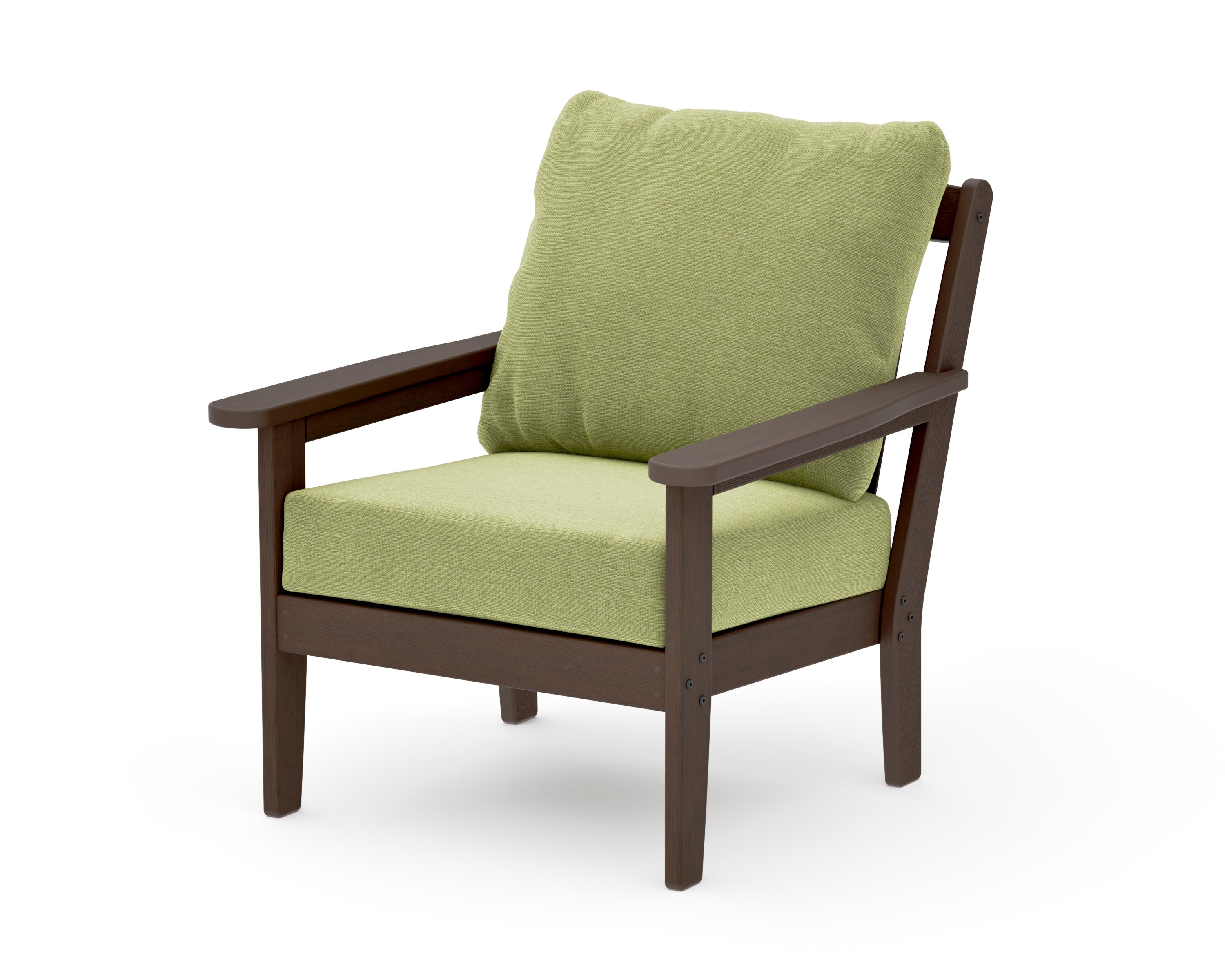 Cottage Deep Seating Chair in Kona / Chartreuse Boucle