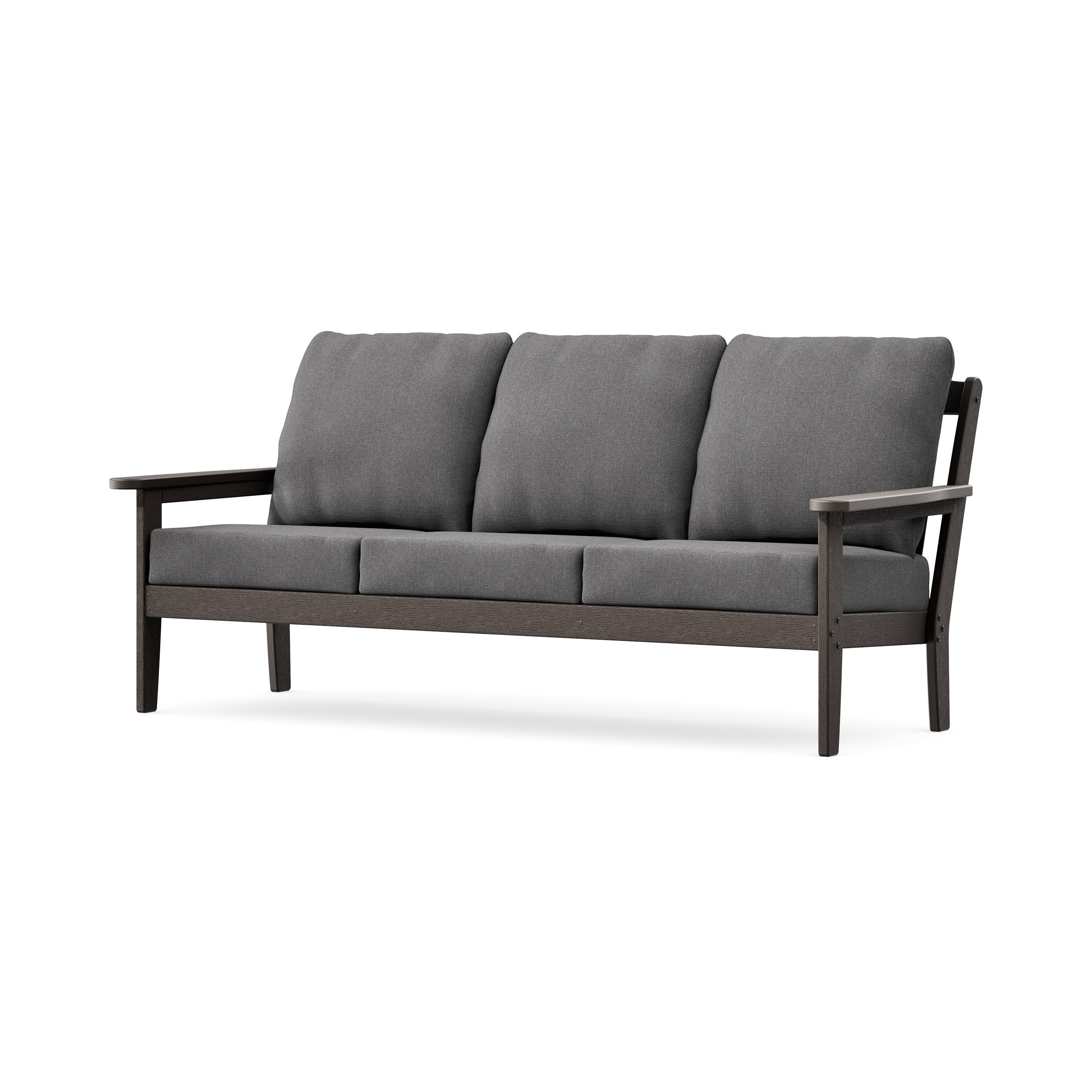 Cottage Deep Seating Sofa in Vintage Coffee / Ash Charcoal