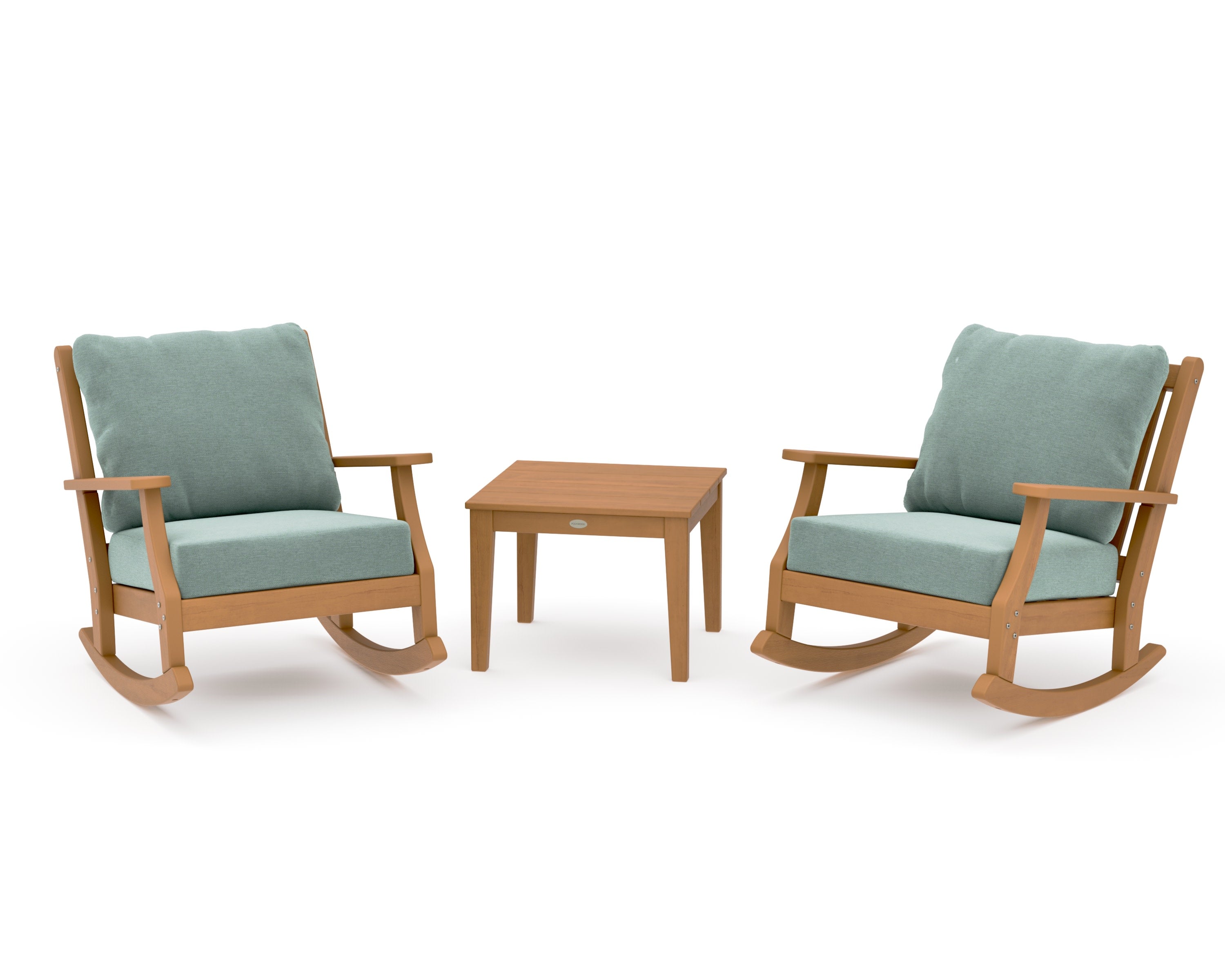 Wovendale 3-Piece Deep Seating Rocker Set in Natural / Glacier Spa