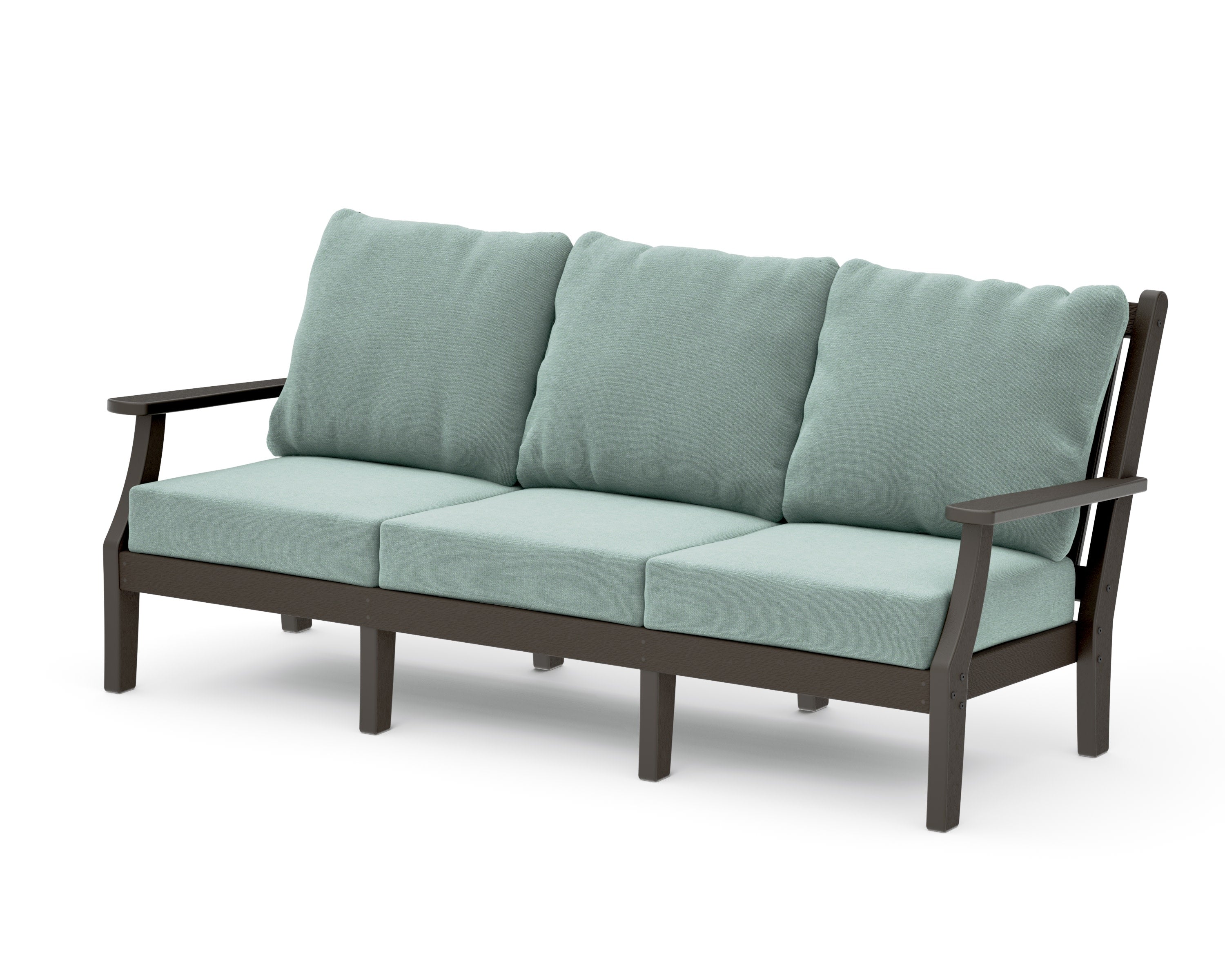 Wovendale Deep Seating Sofa in Vintage Coffee / Glacier Spa