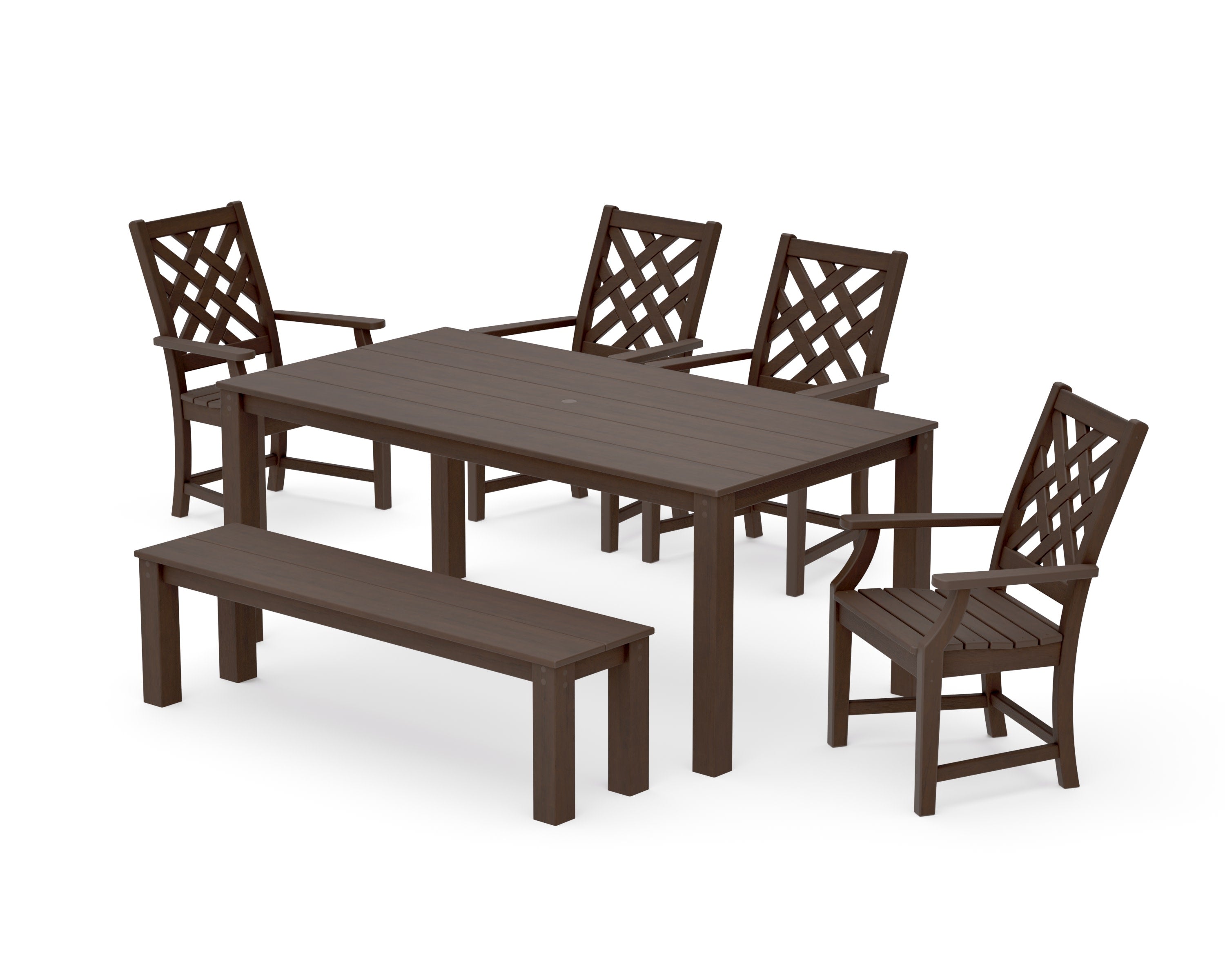 Wovendale 6-Piece Parsons Dining Set with Bench in Kona