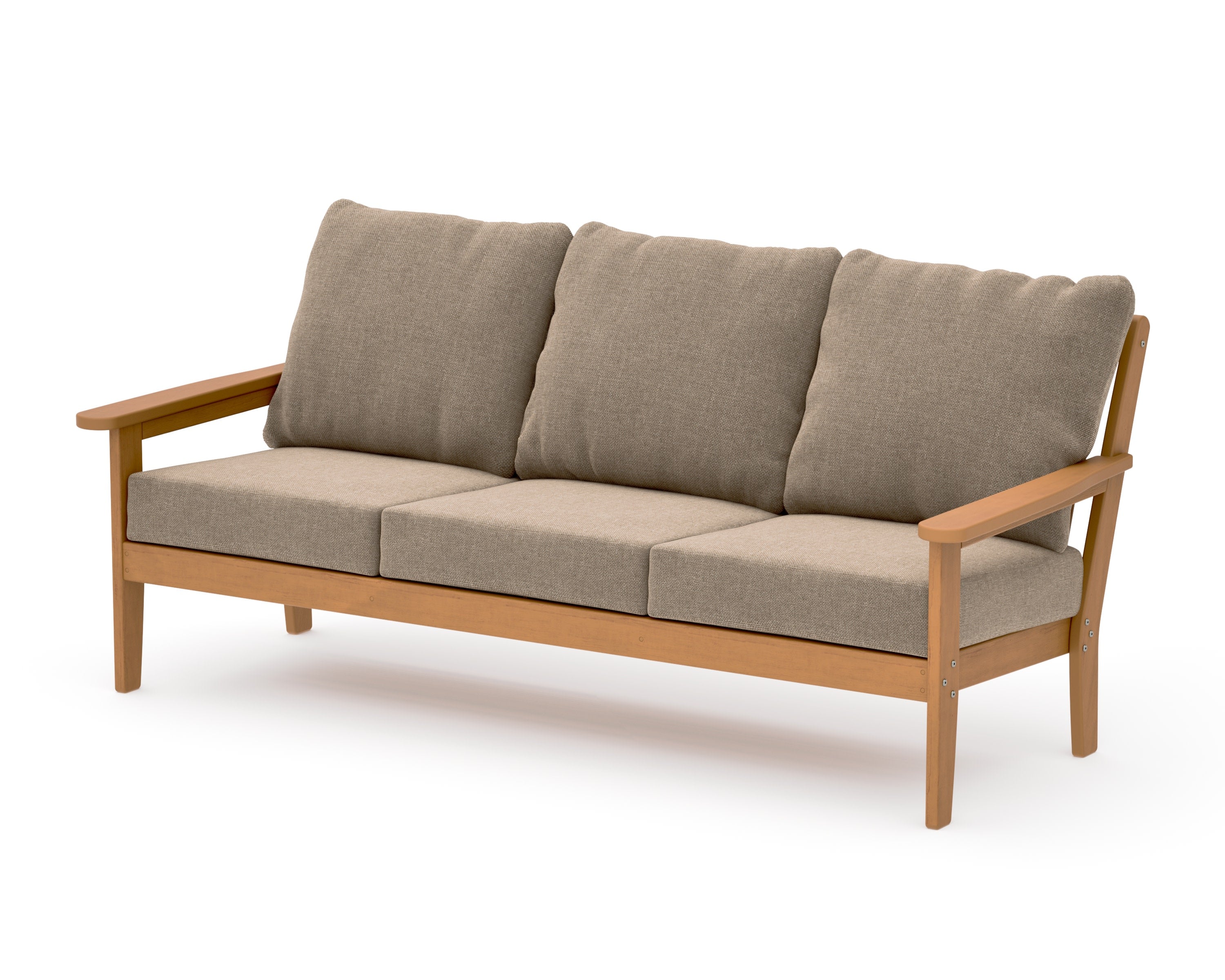 Cottage Deep Seating Sofa in Natural / Spiced Burlap
