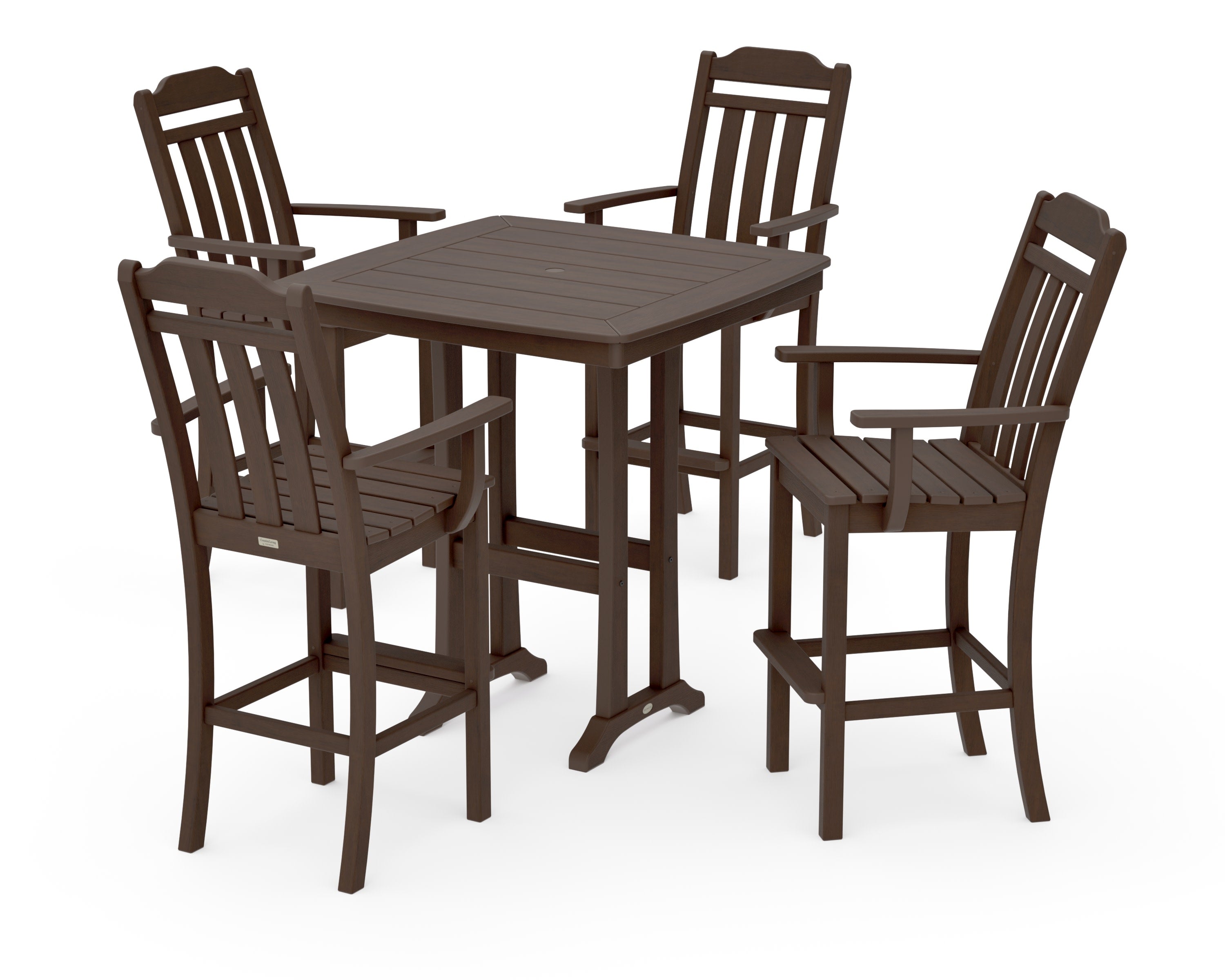 Cottage 5-Piece Bar Set with Trestle Legs in Kona