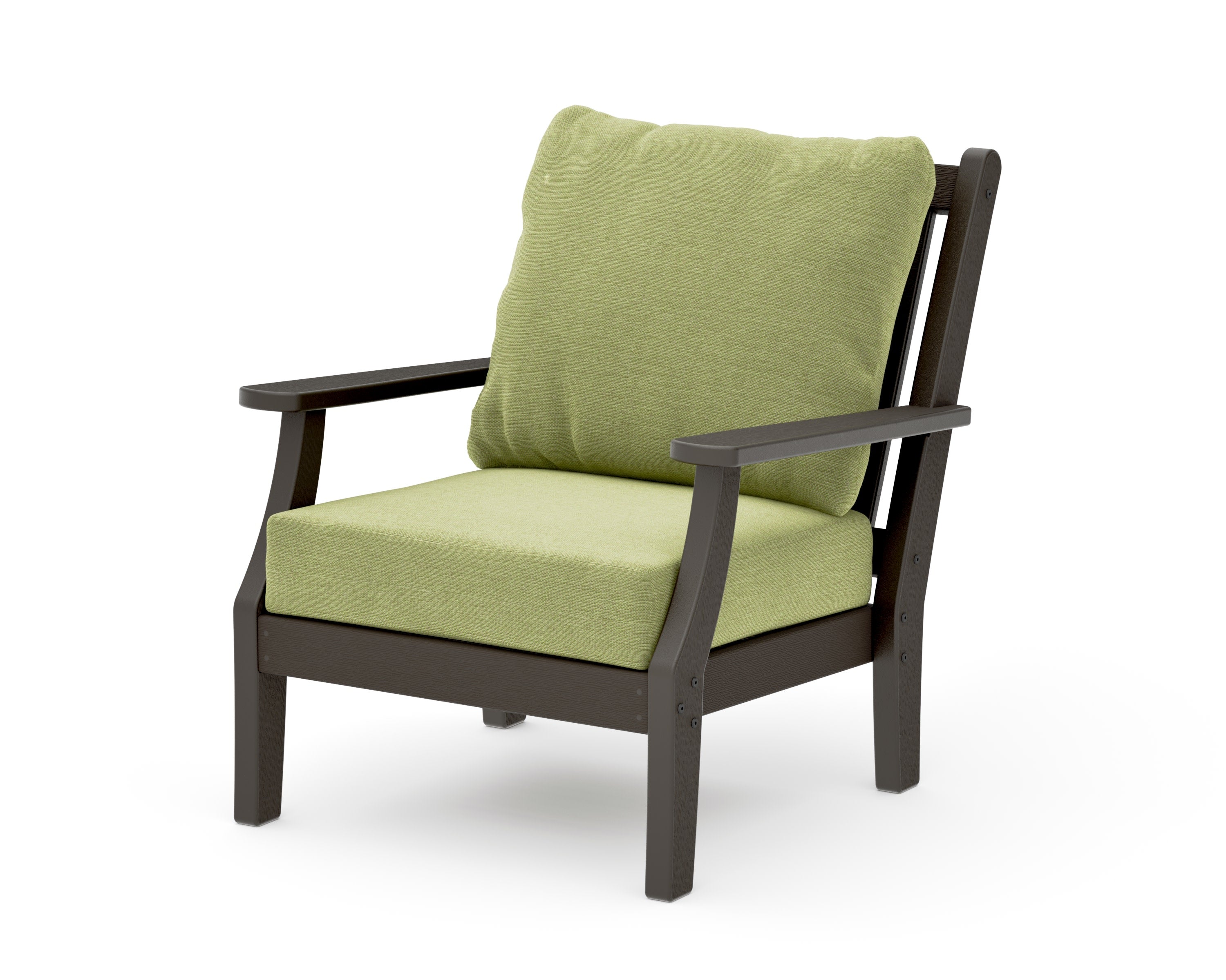 Wovendale Deep Seating Chair in Vintage Coffee / Chartreuse Boucle