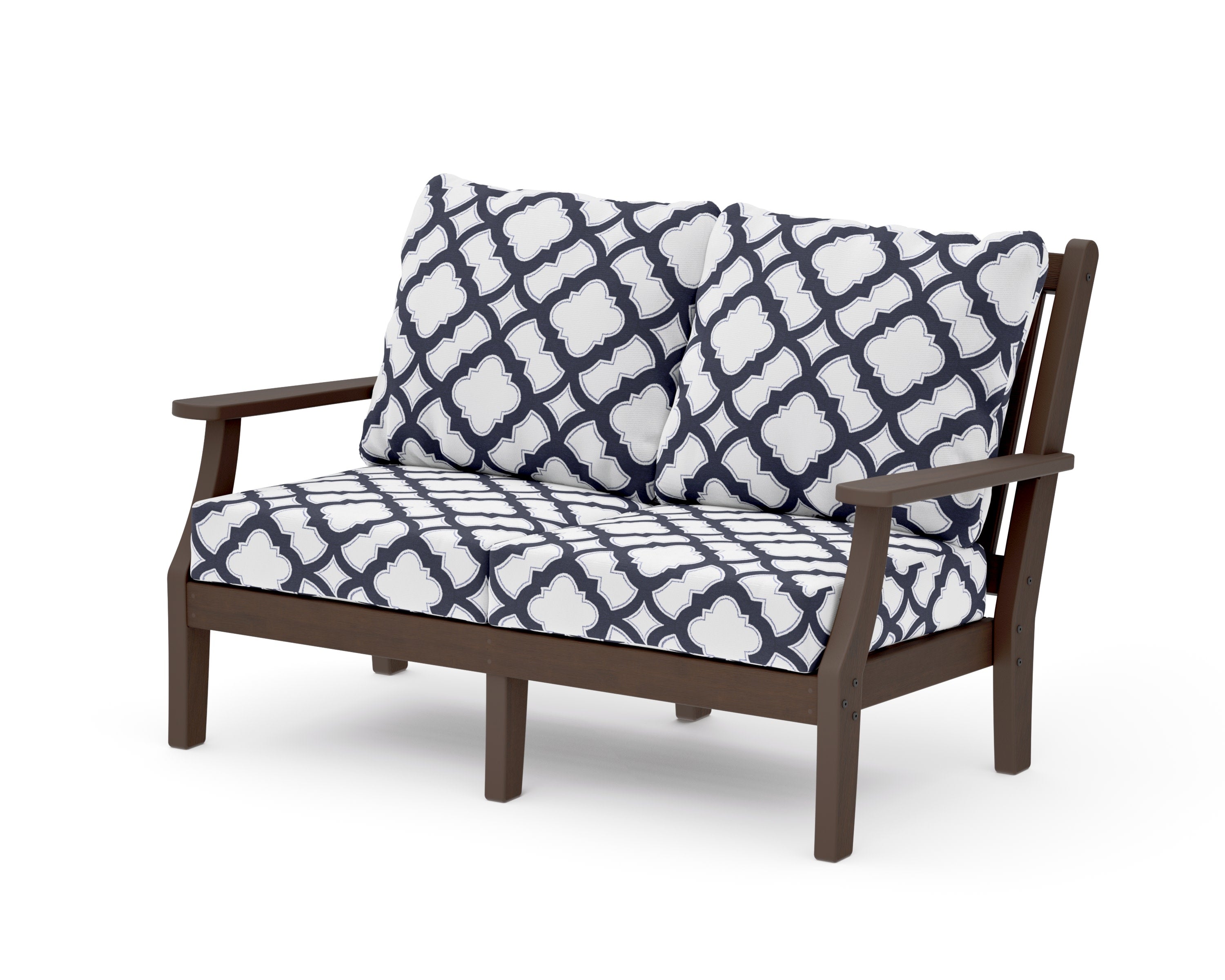 Wovendale Deep Seating Loveseat in Kona / Trellis Navy