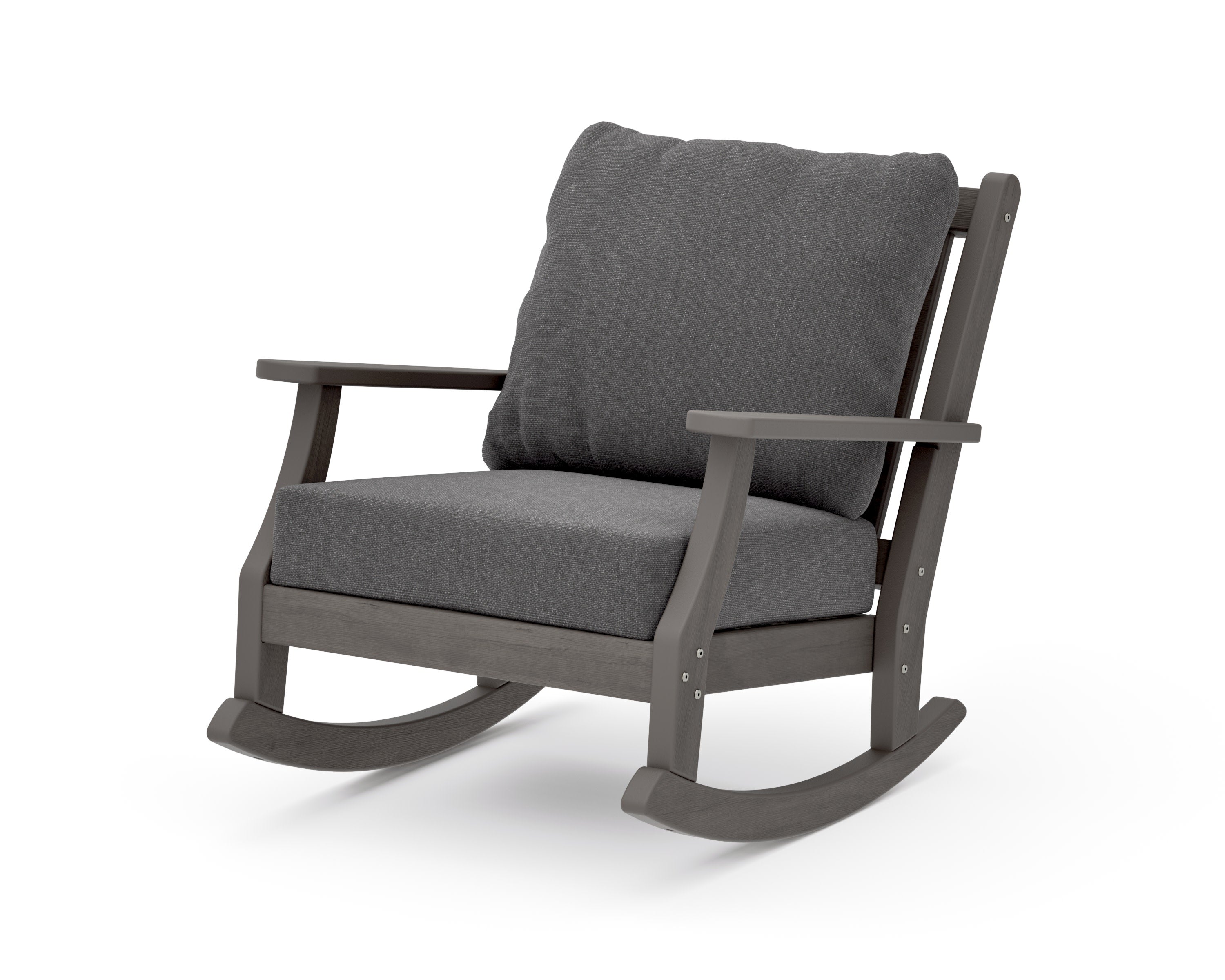 Wovendale Deep Seating Rocking Chair in Driftwood / Ash Charcoal