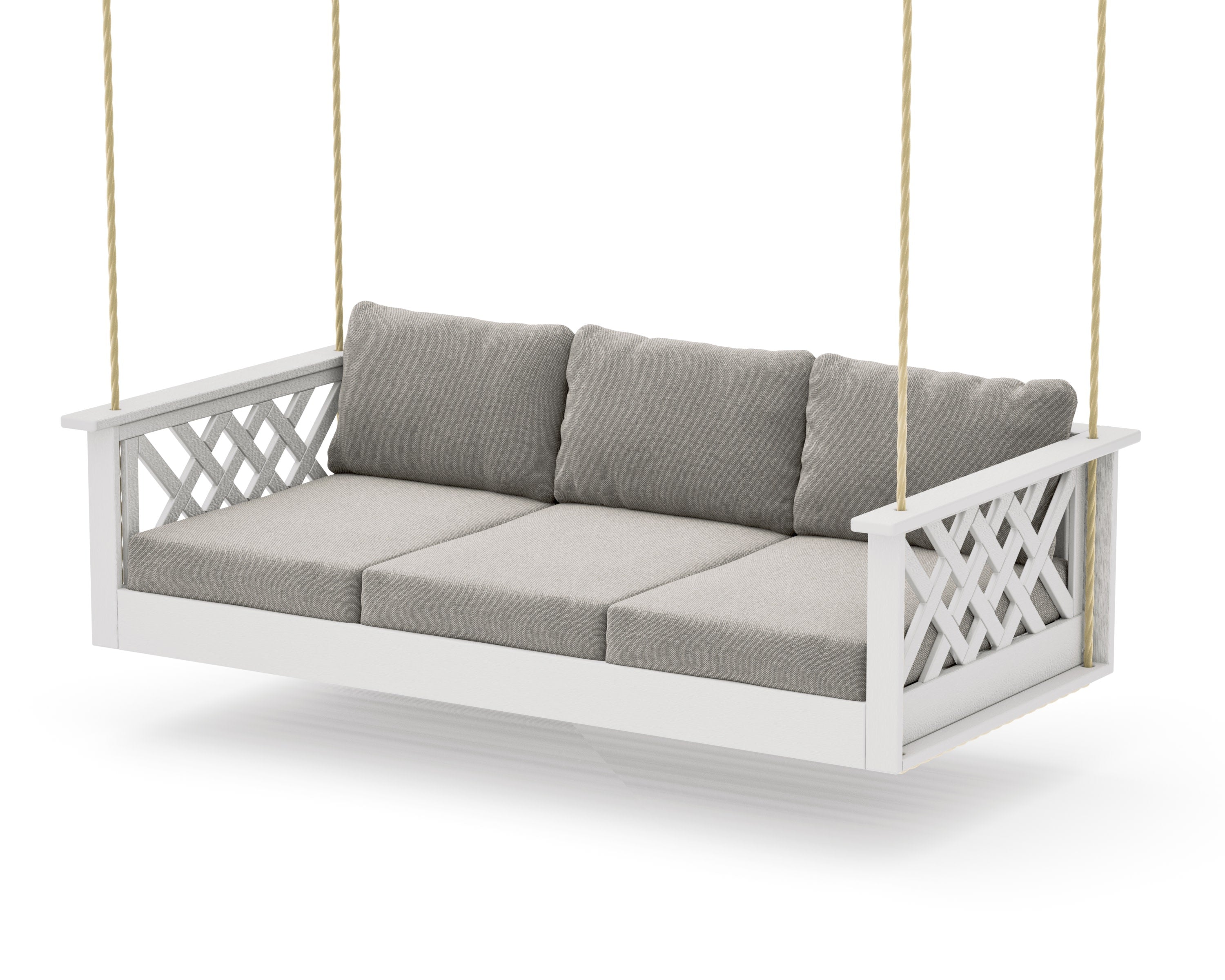 Wovendale Daybed Swing in Vintage White / Weathered Tweed