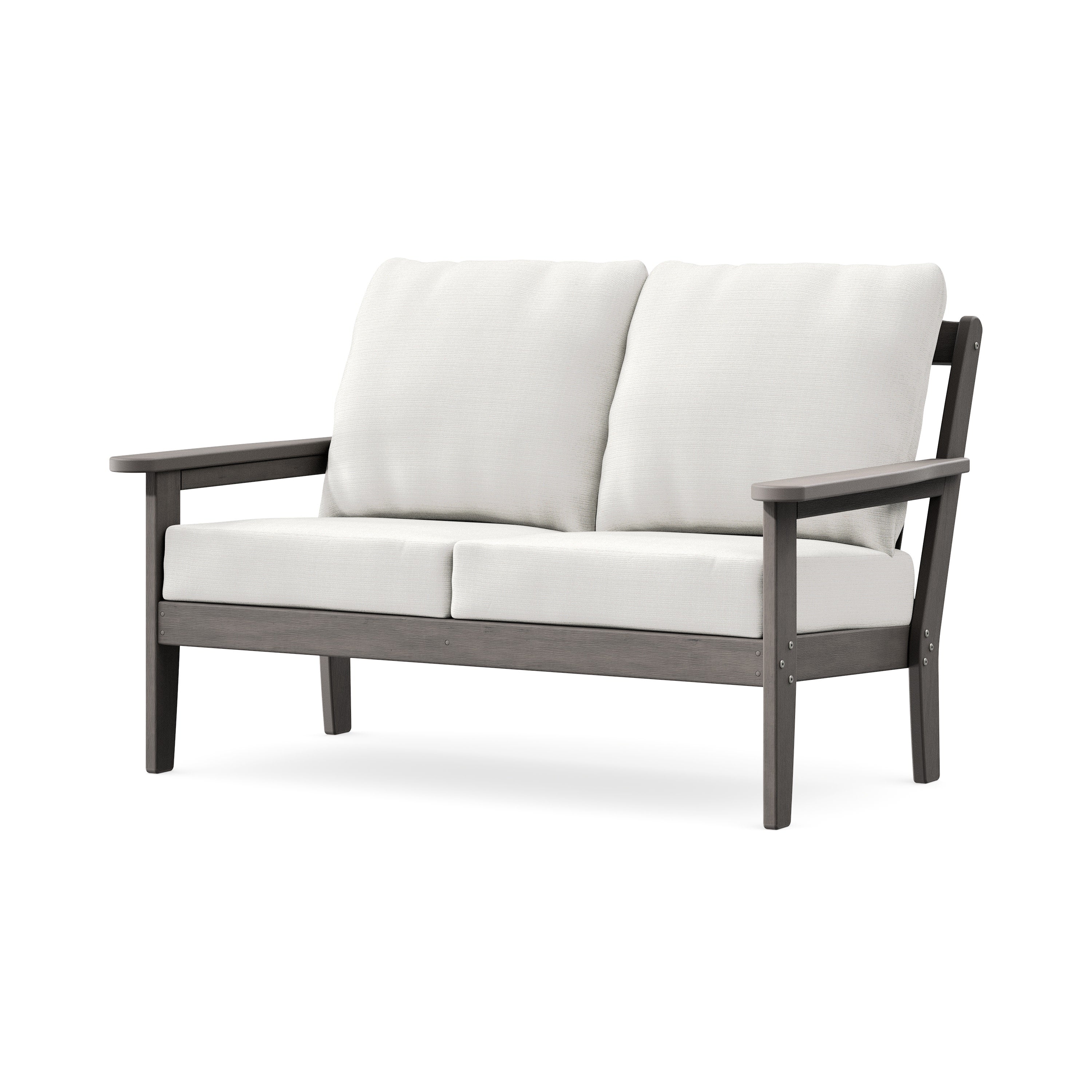 Cottage Deep Seating Loveseat in Driftwood / Natural Linen