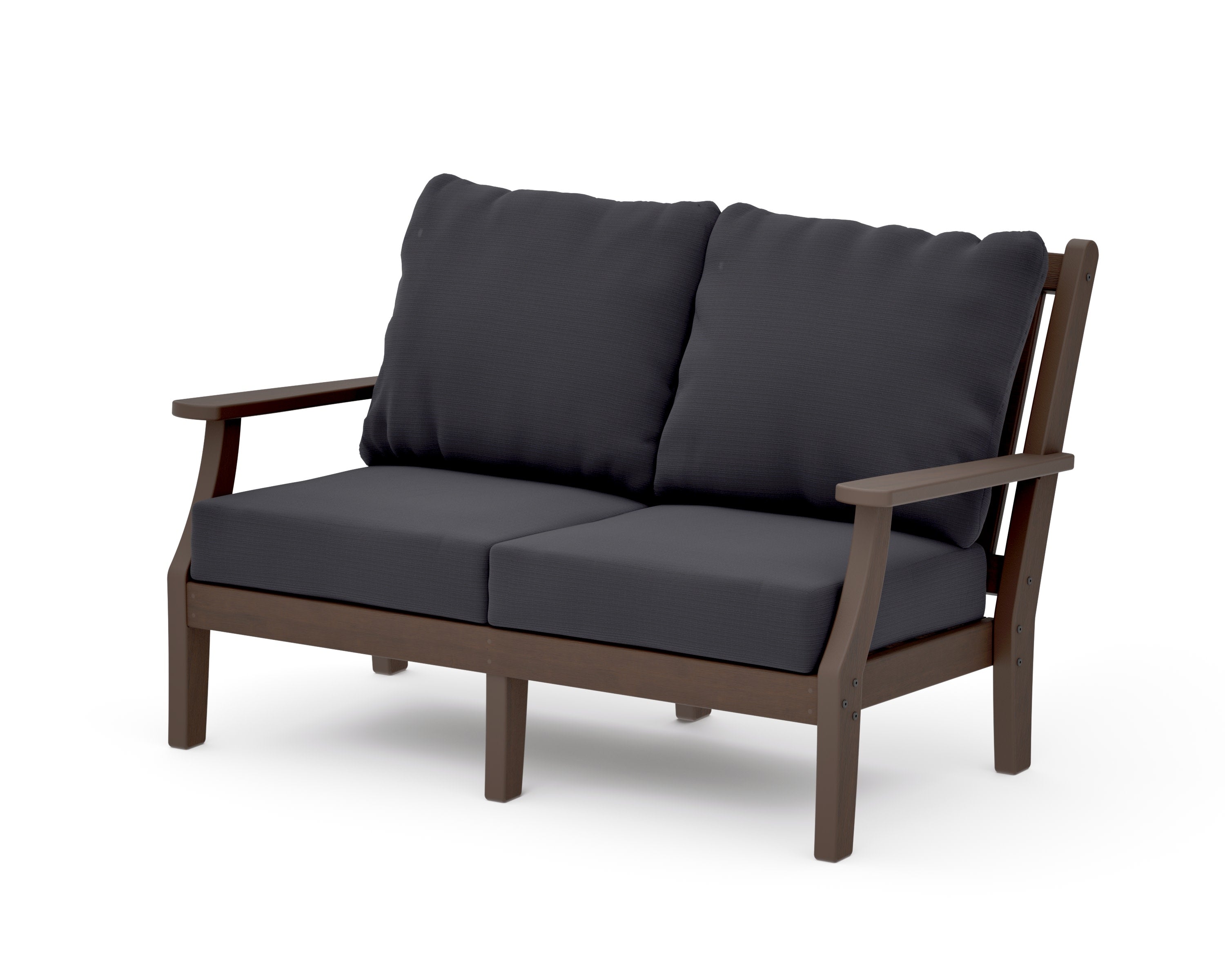 Wovendale Deep Seating Loveseat in Kona / Midnight Linen
