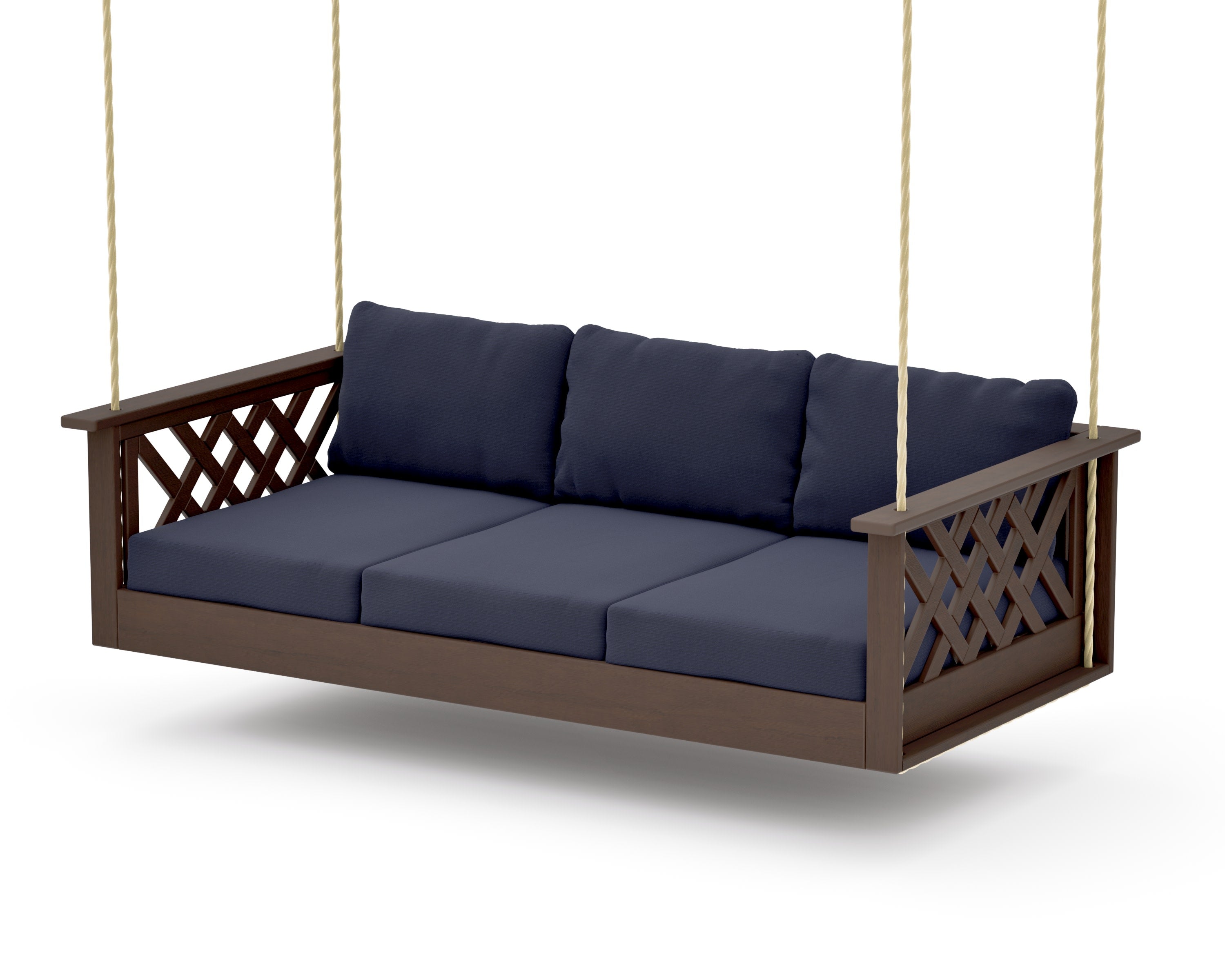Wovendale Daybed Swing in Kona / Navy Linen