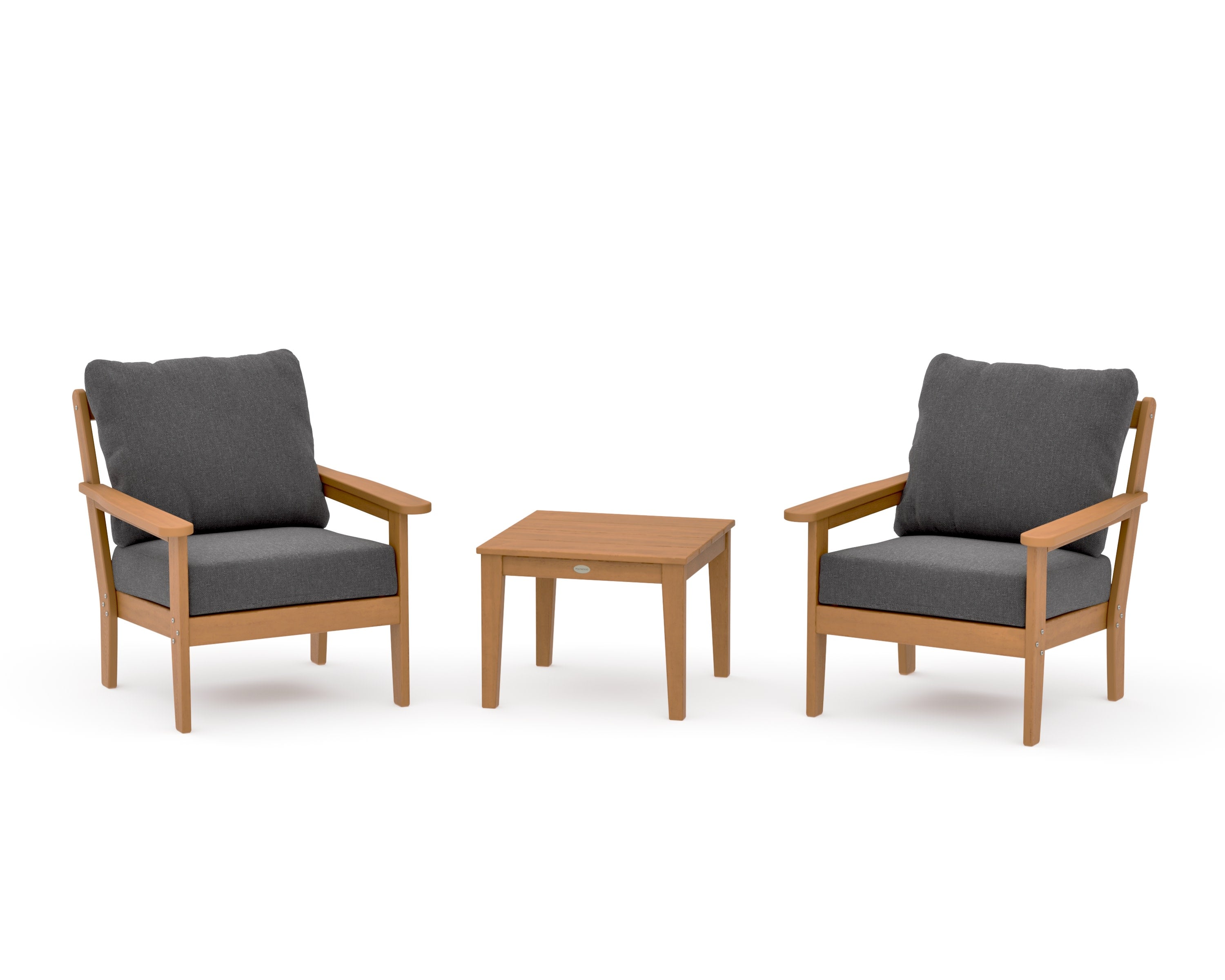 Cottage 3-Piece Deep Seating Set in Natural / Ash Charcoal