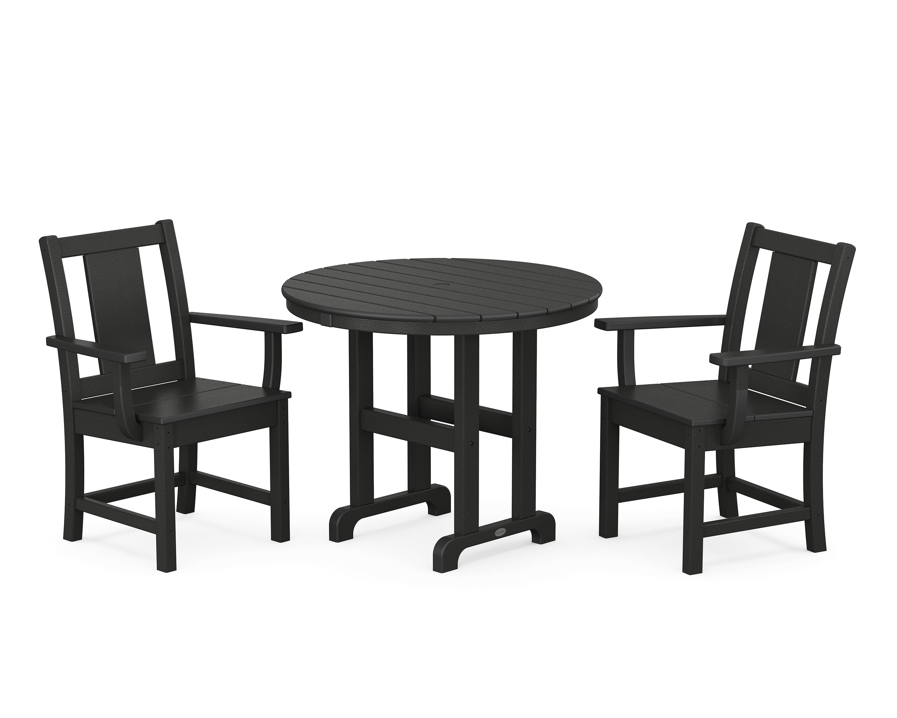 Prairie 3-Piece Farmhouse Dining Set in Black