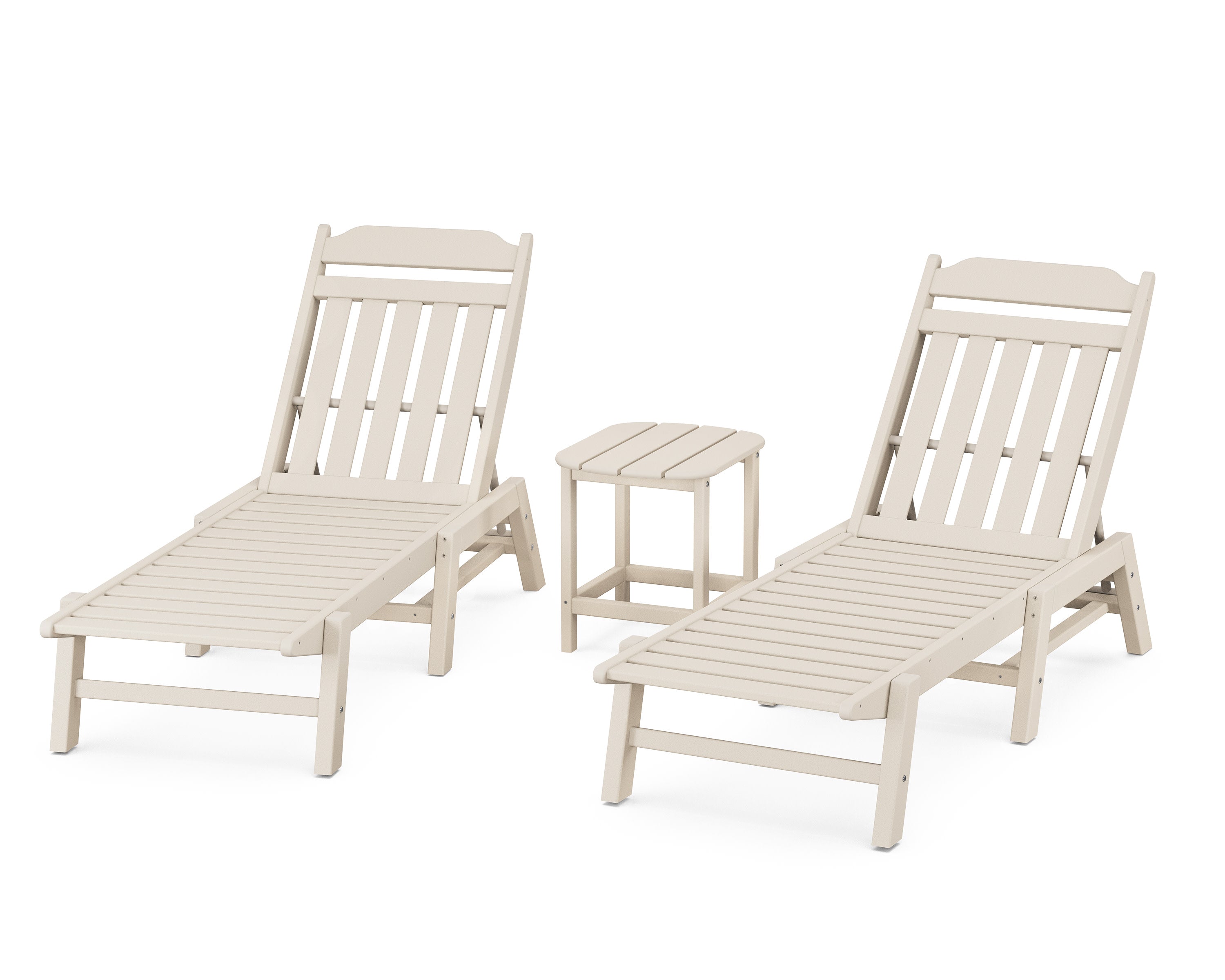 Cottage 3-Piece Chaise Set in Sand