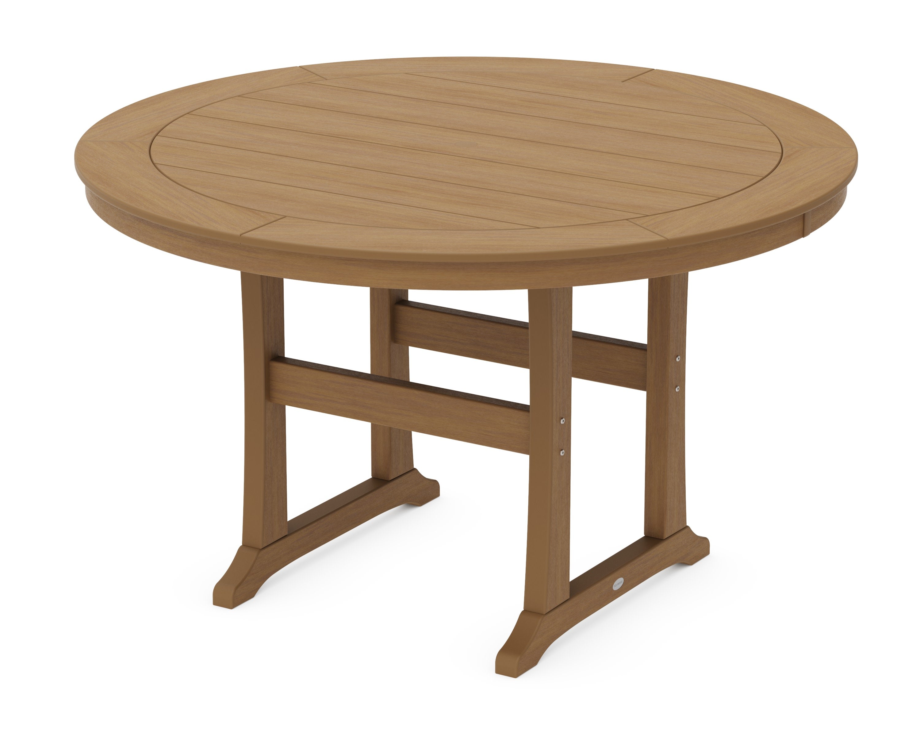 Nautical Trestle 60" Round Counter Table in Natural