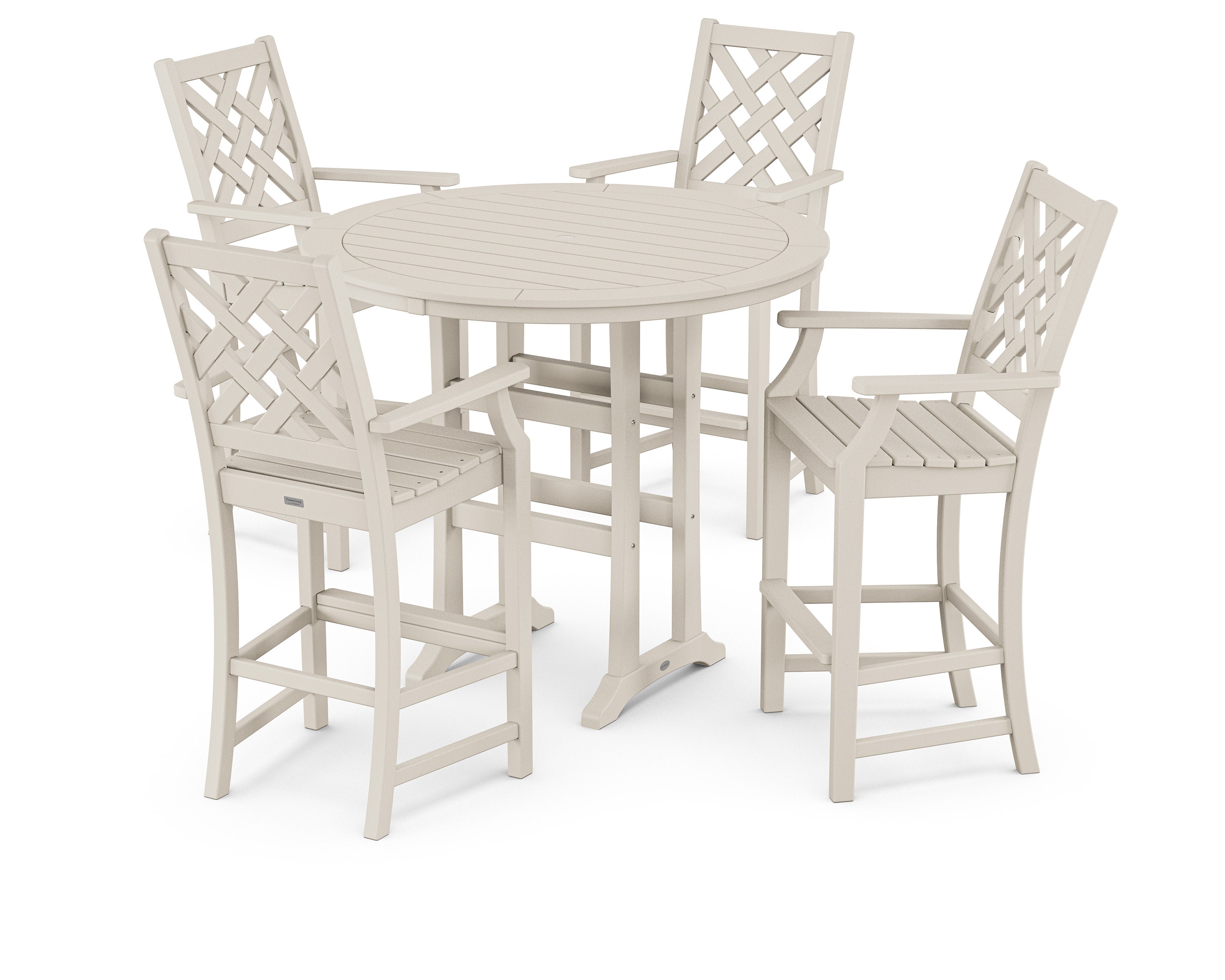 Wovendale 5-Piece Round Bar Set in Sand