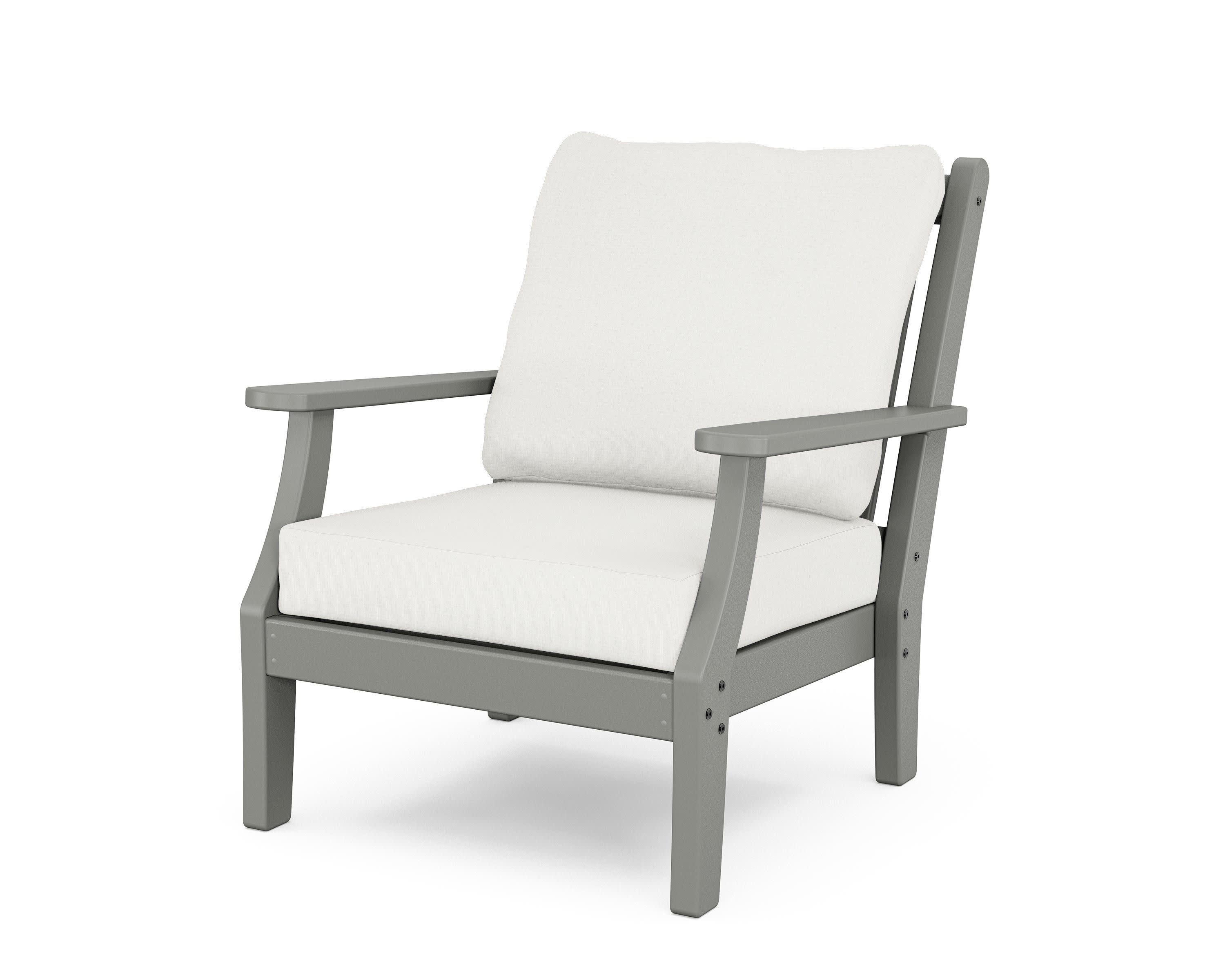 Wovendale Deep Seating Chair in Slate Grey / Natural Linen