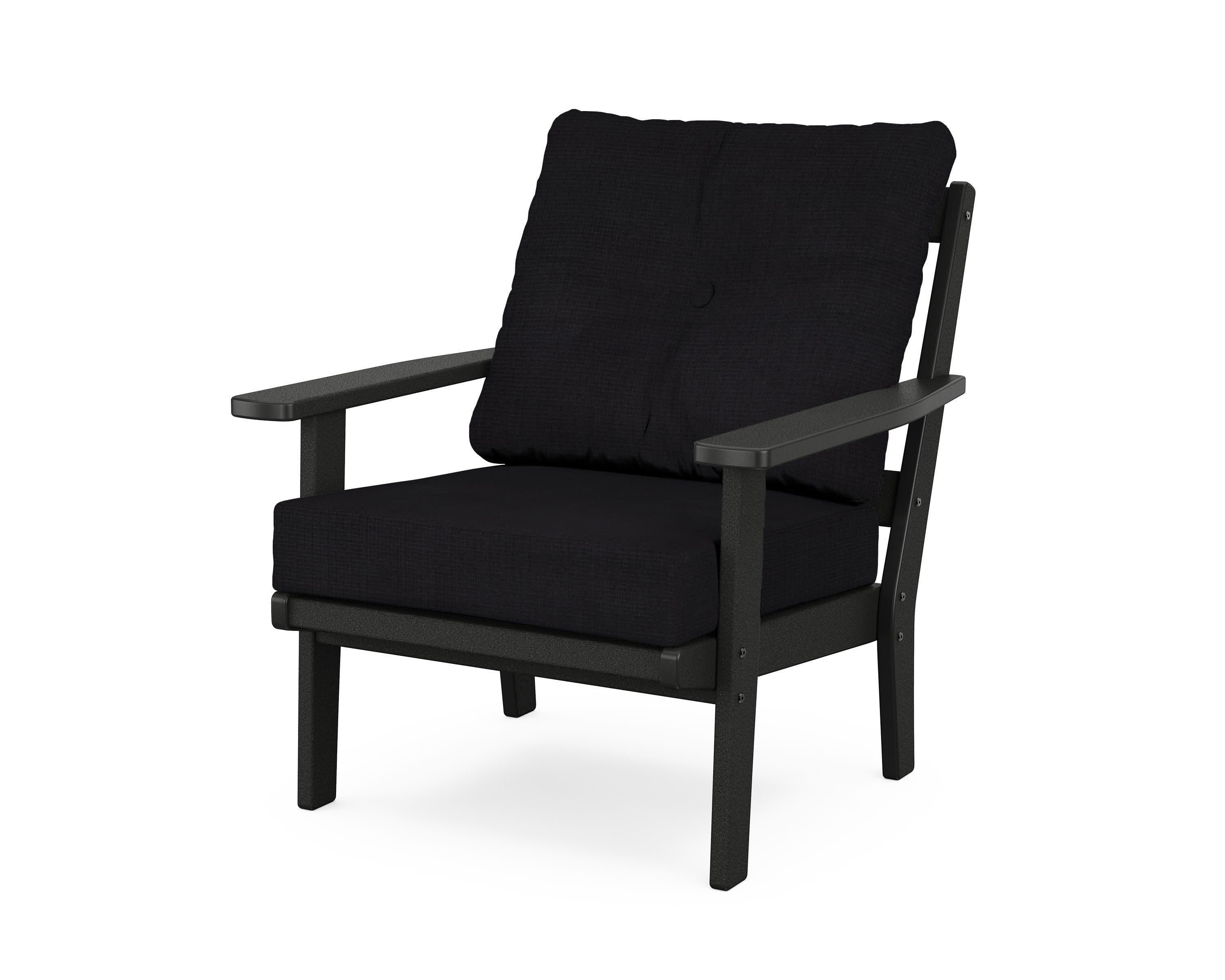 Prairie Deep Seating Chair in Black / Midnight Linen
