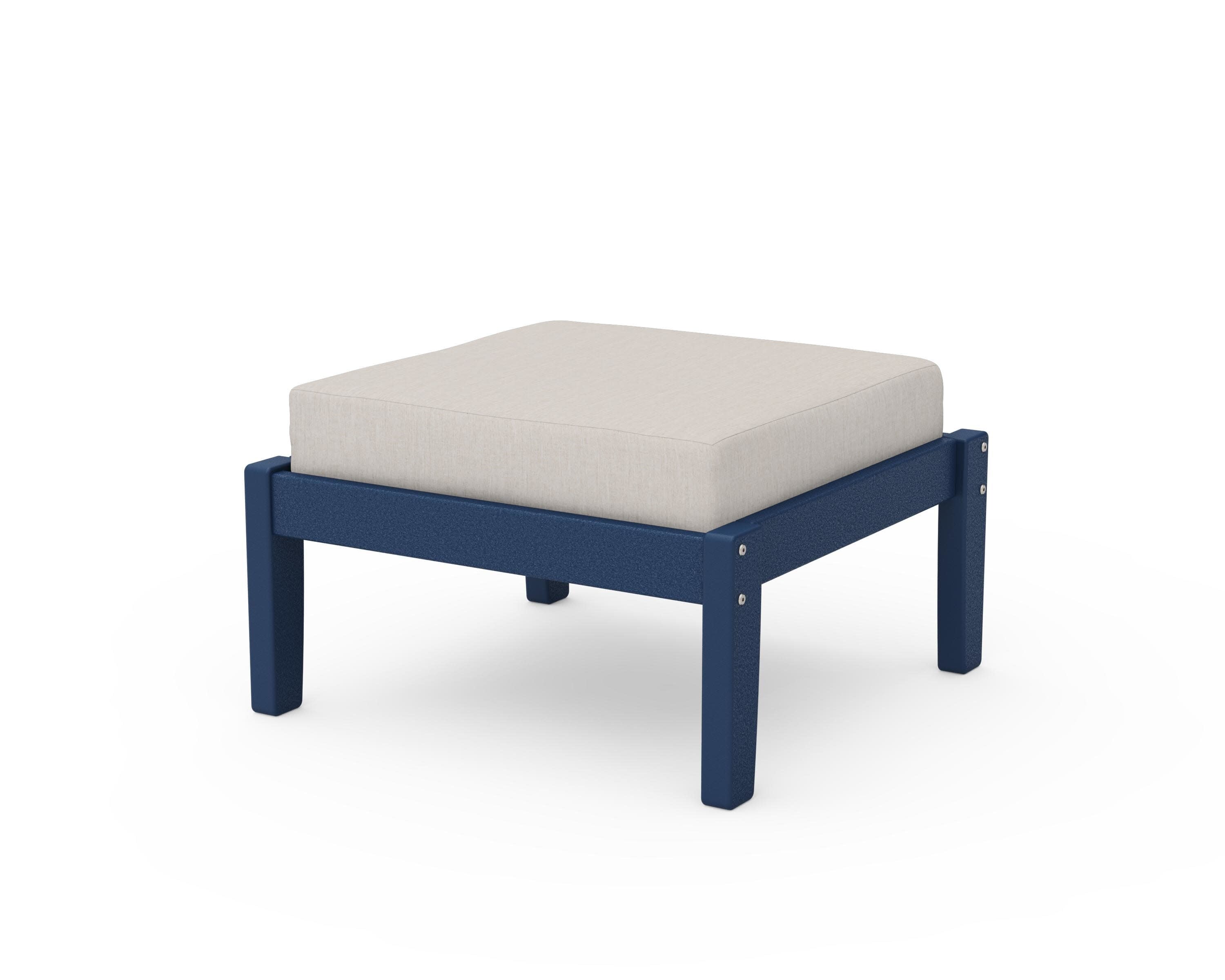Deep Seating Ottoman in Navy / Cast Ash