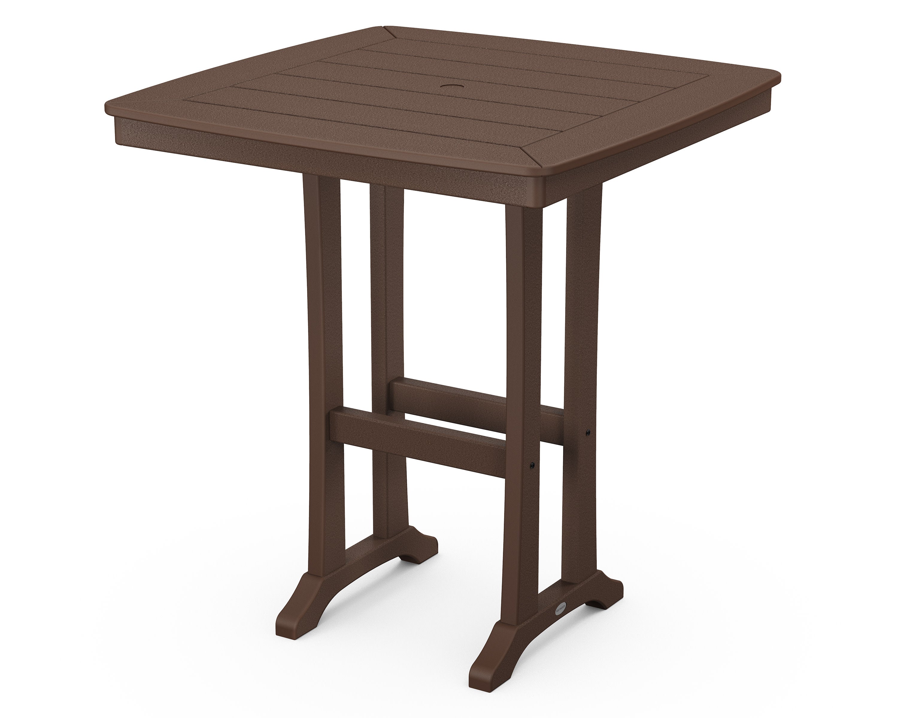 Nautical Trestle 37" Bar Table in Mahogany