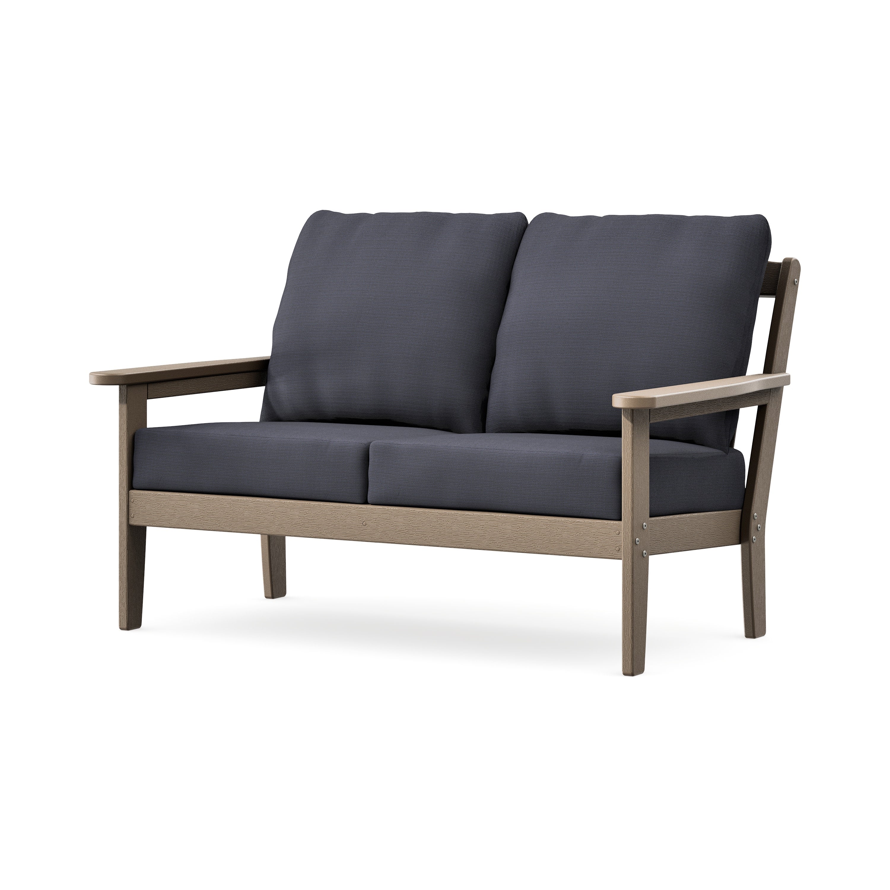 Cottage Deep Seating Loveseat in Vintage Sahara / Midnight Linen