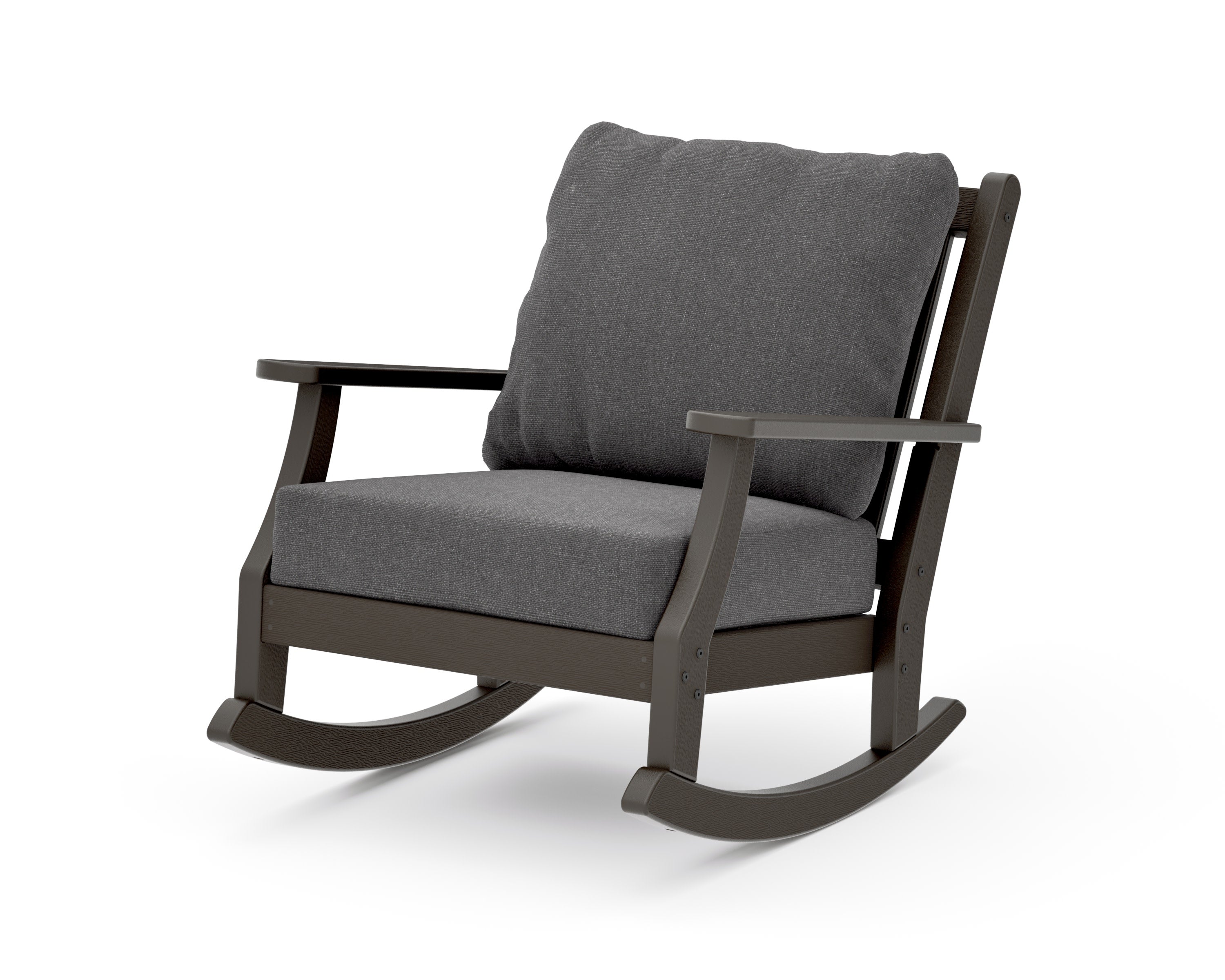 Wovendale Deep Seating Rocking Chair in Vintage Coffee / Ash Charcoal