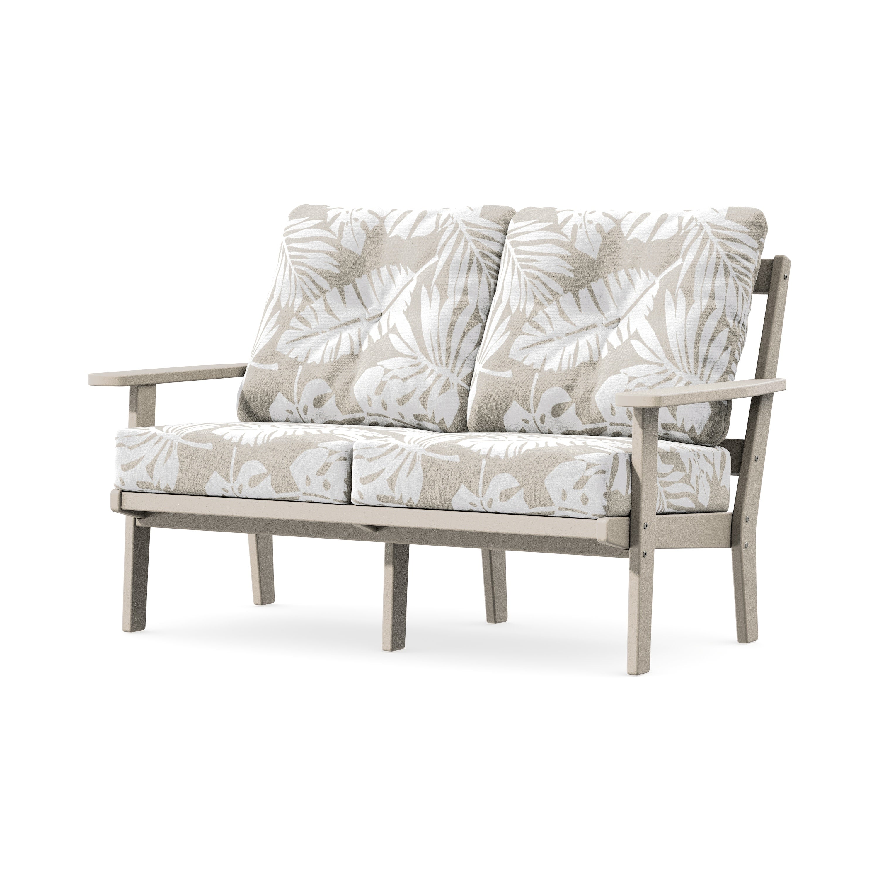 Prairie Deep SeatingLoveseat in Sand / Leaf Dune Burlap