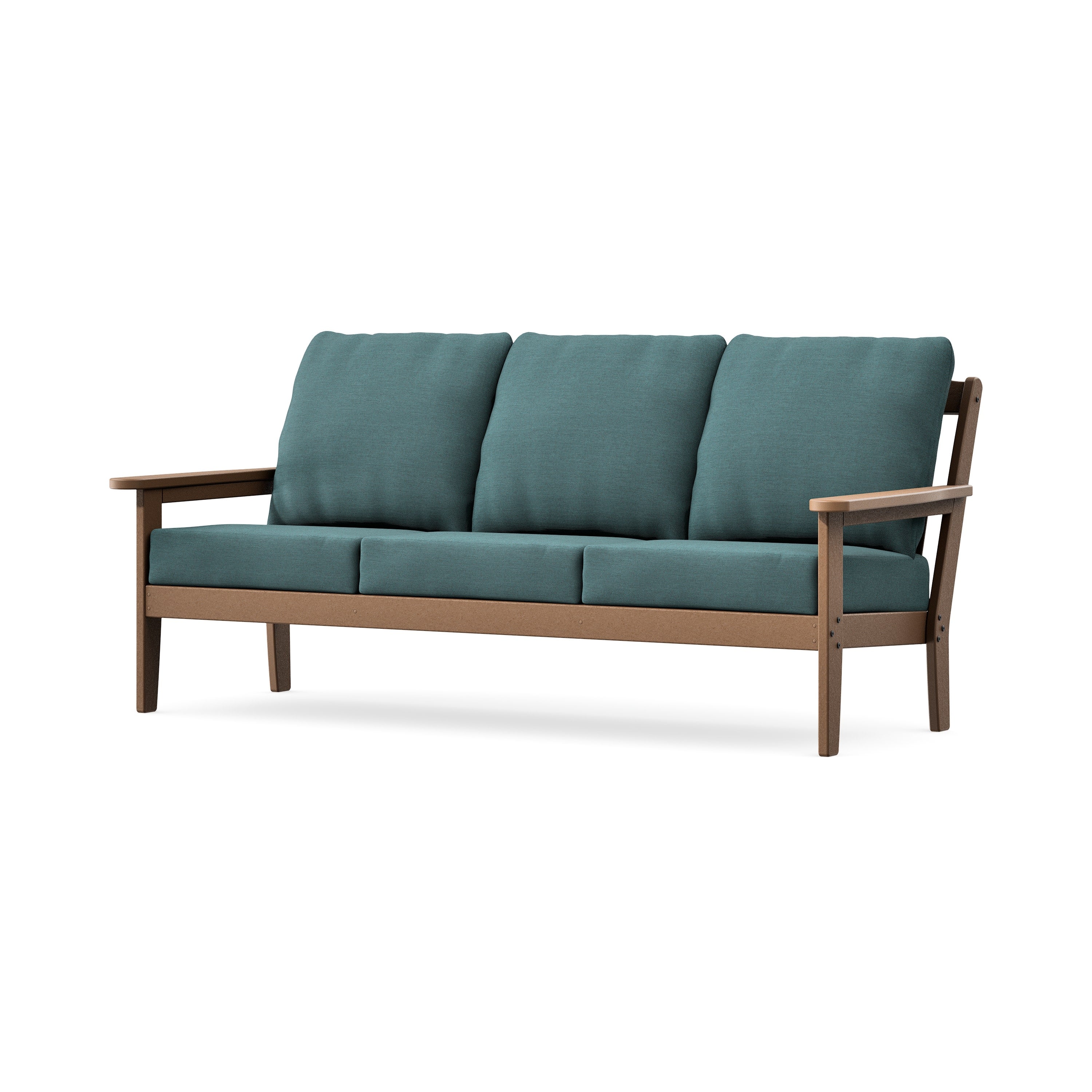 Cottage Deep Seating Sofa in Teak / Ocean Teal