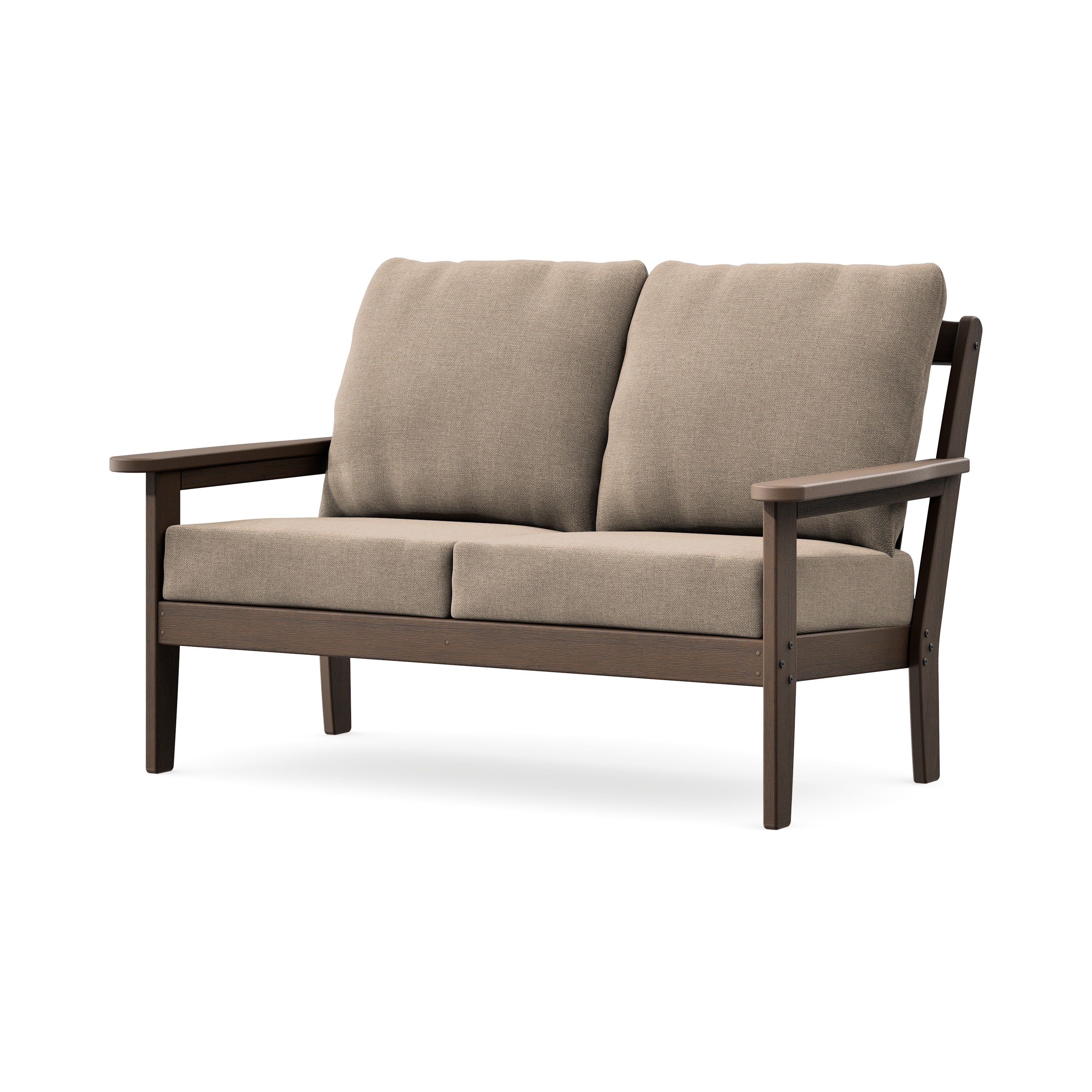 Cottage Deep Seating Loveseat in Kona / Spiced Burlap