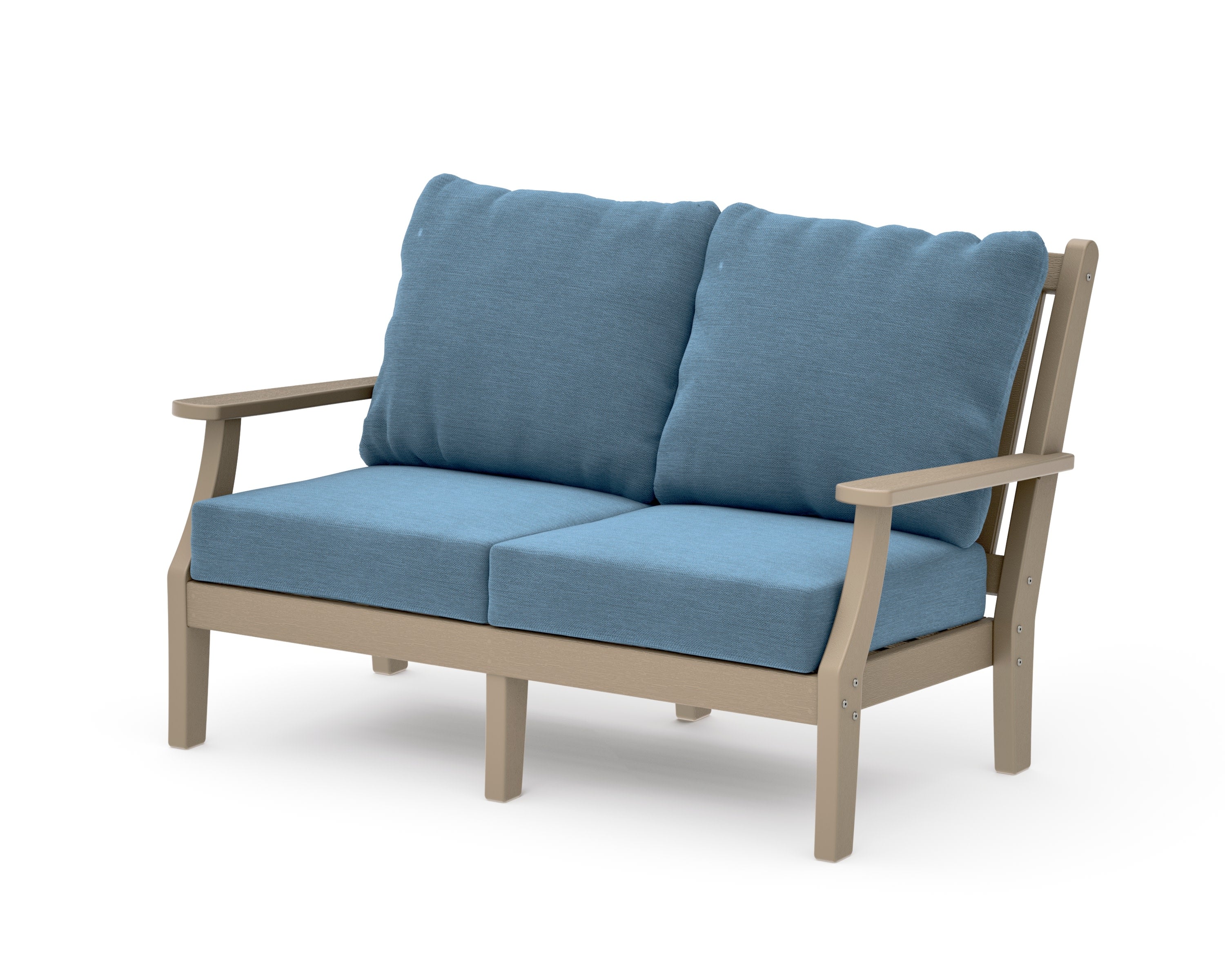 Wovendale Deep Seating Loveseat in Vintage Sahara / Sky Blue