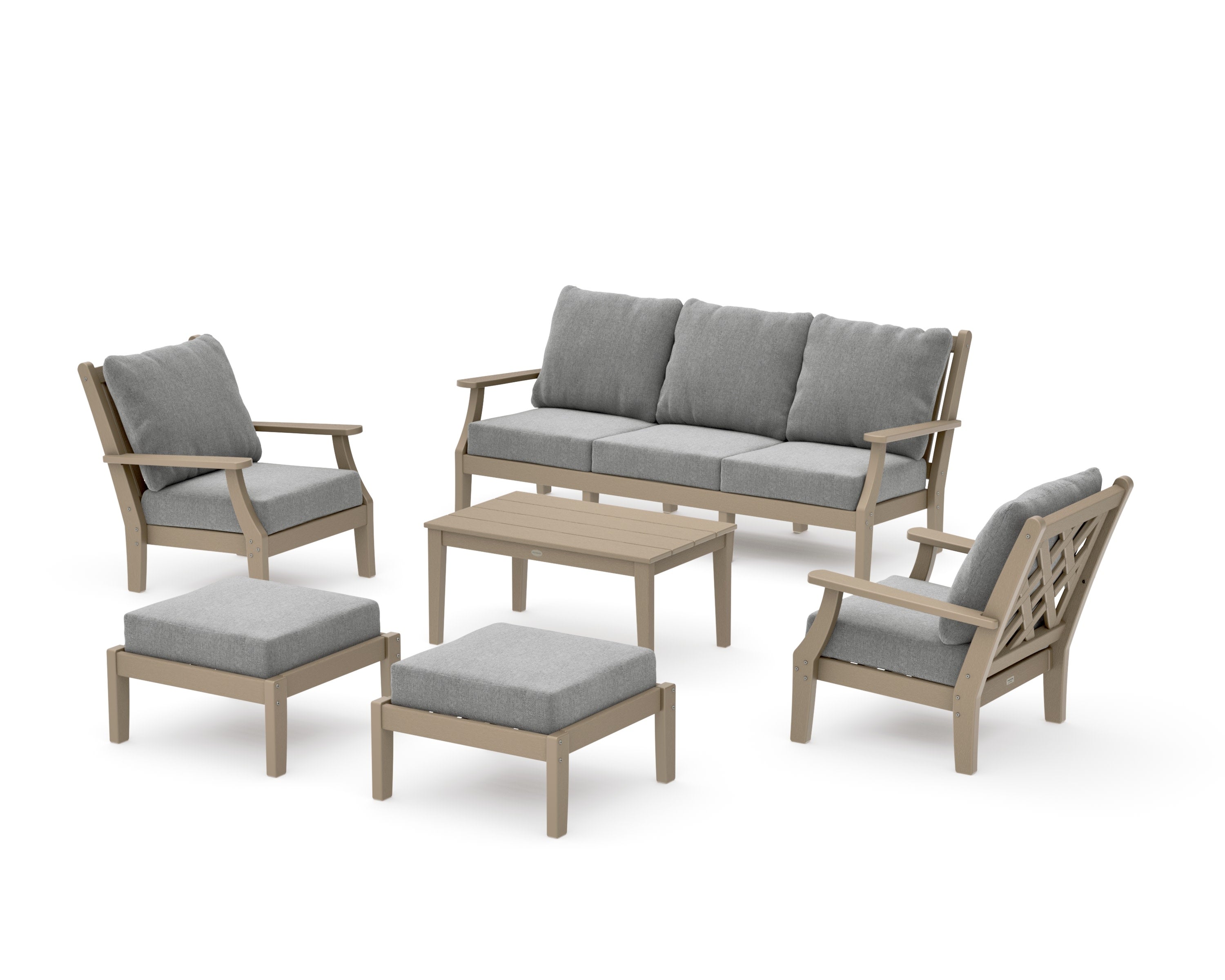 Wovendale 6-Piece Lounge Sofa Set in Vintage Sahara / Grey Mist