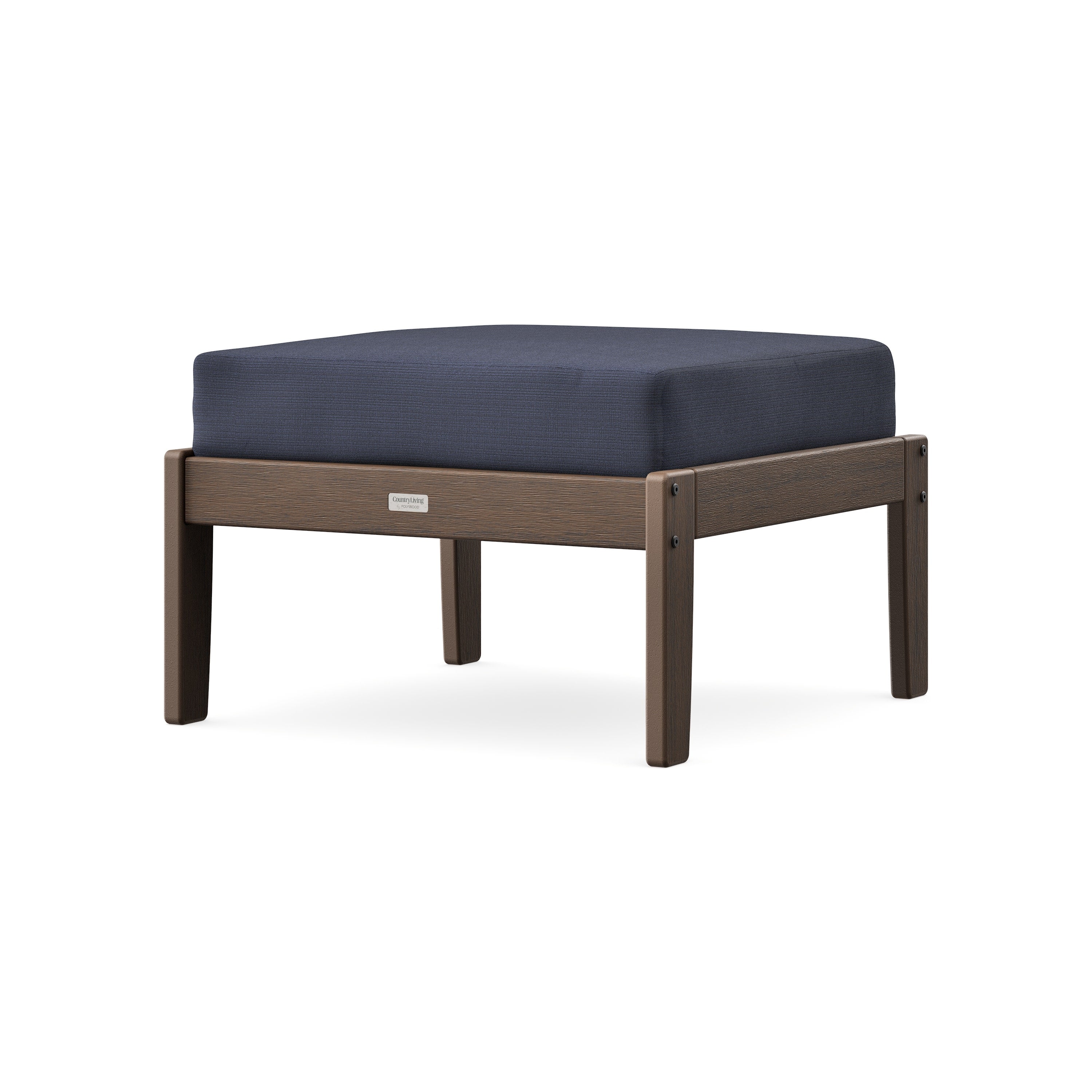 Cottage Deep Seating Ottoman in Kona / Navy Linen