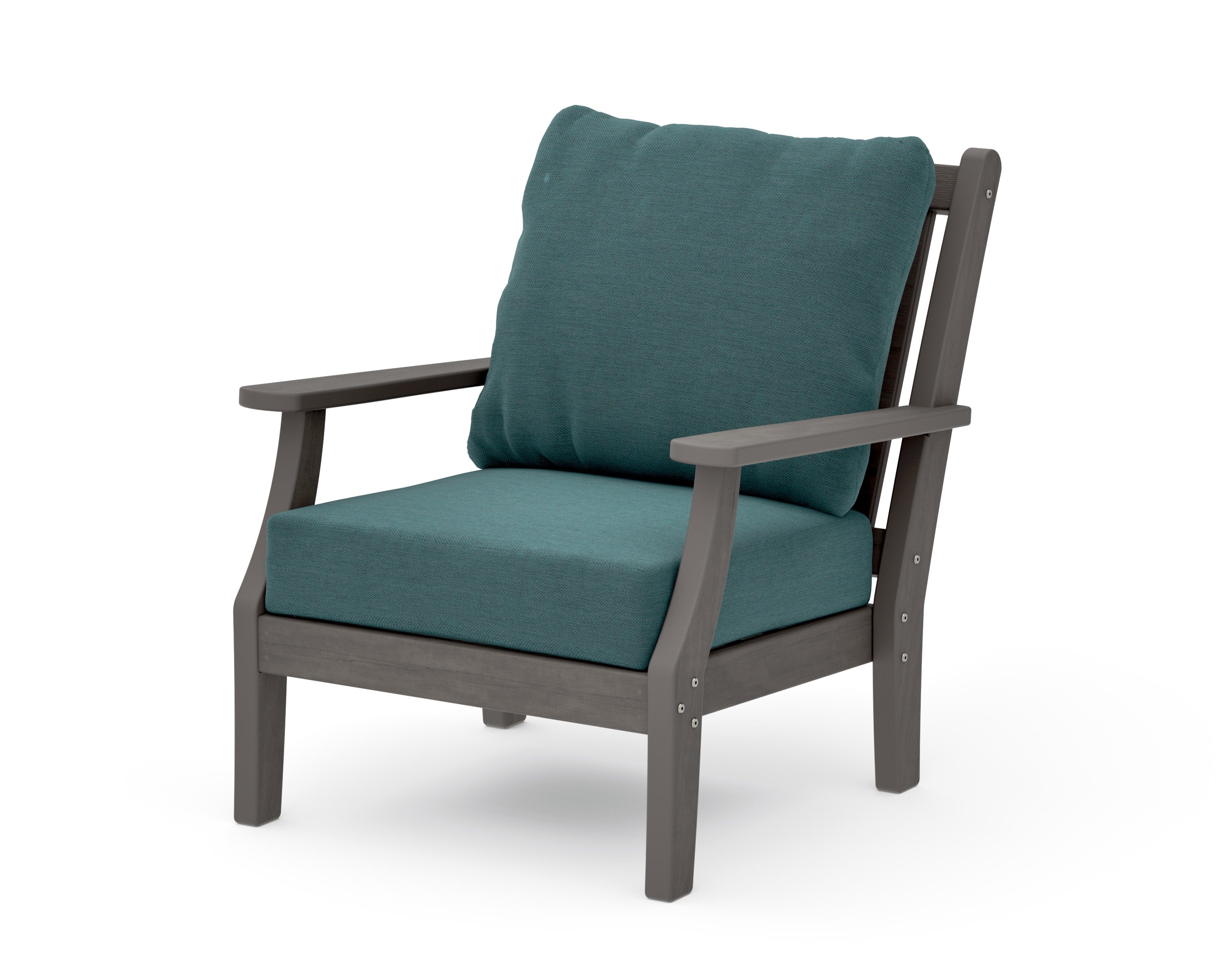 Wovendale Deep Seating Chair in Driftwood / Ocean Teal