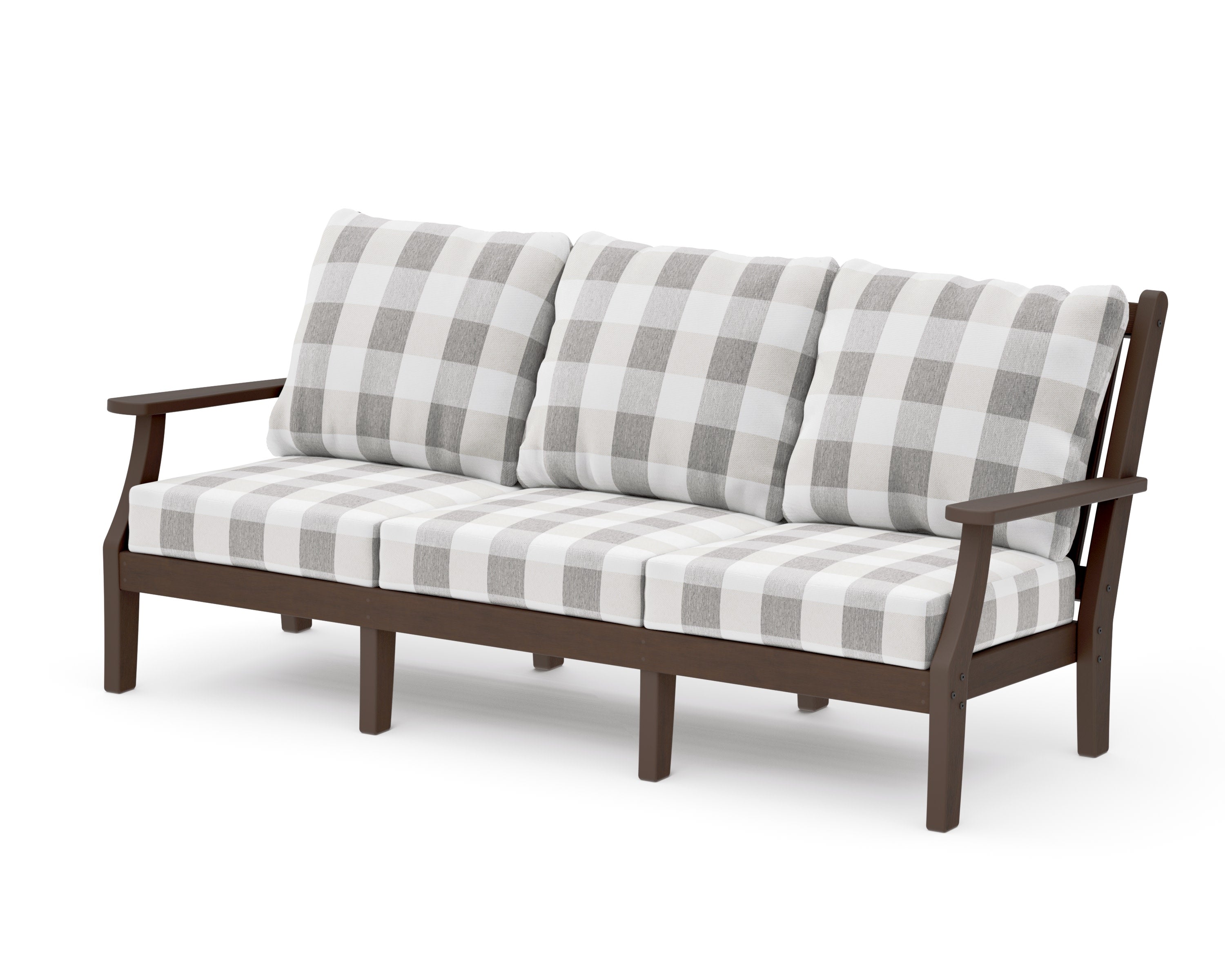 Wovendale Deep Seating Sofa in Kona / Buffalo Plaid Grey Mist