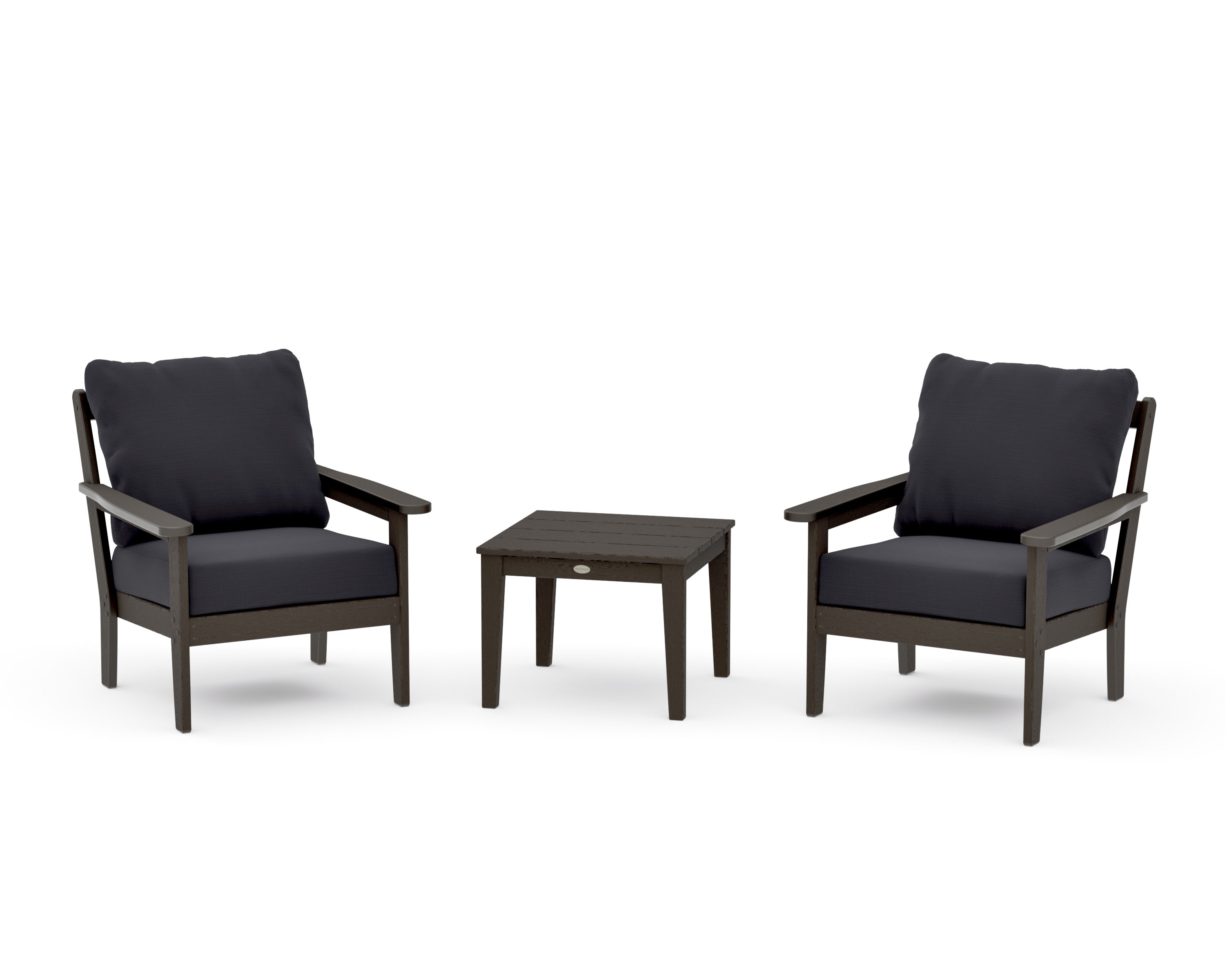 Cottage 3-Piece Deep Seating Set in Vintage Coffee / Midnight Linen