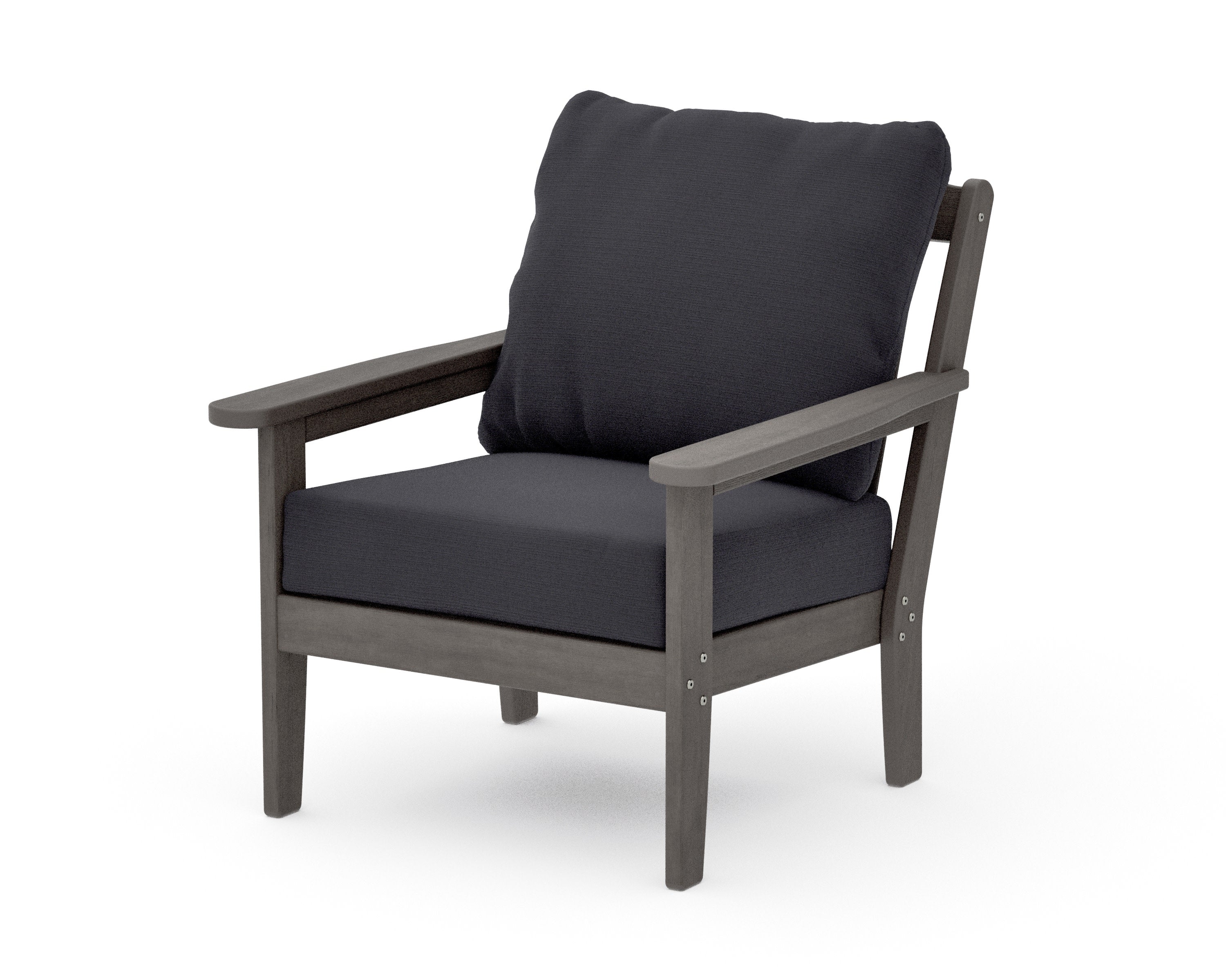 Cottage Deep Seating Chair in Driftwood / Midnight Linen