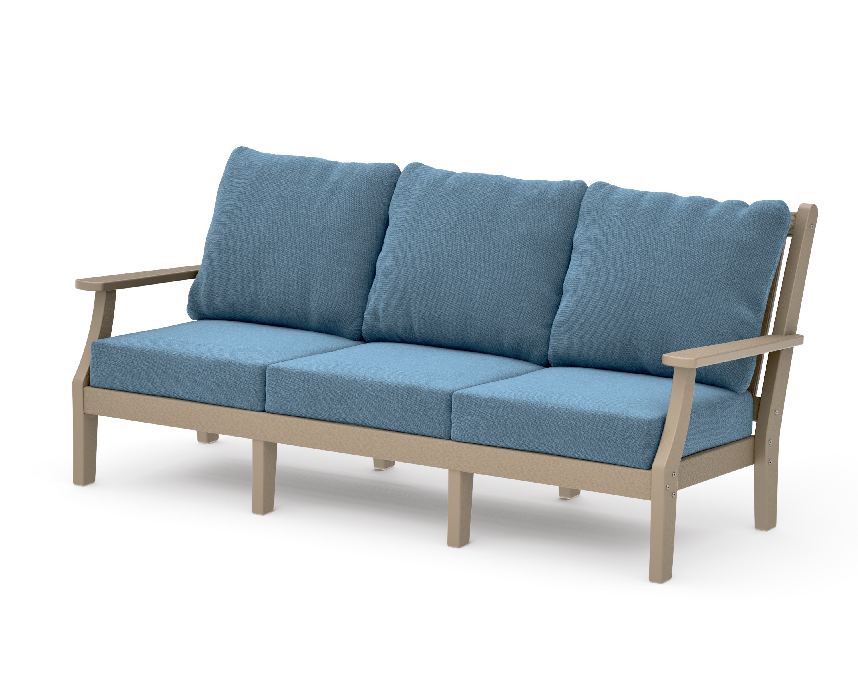 Wovendale Deep Seating Sofa in Vintage Sahara / Sky Blue