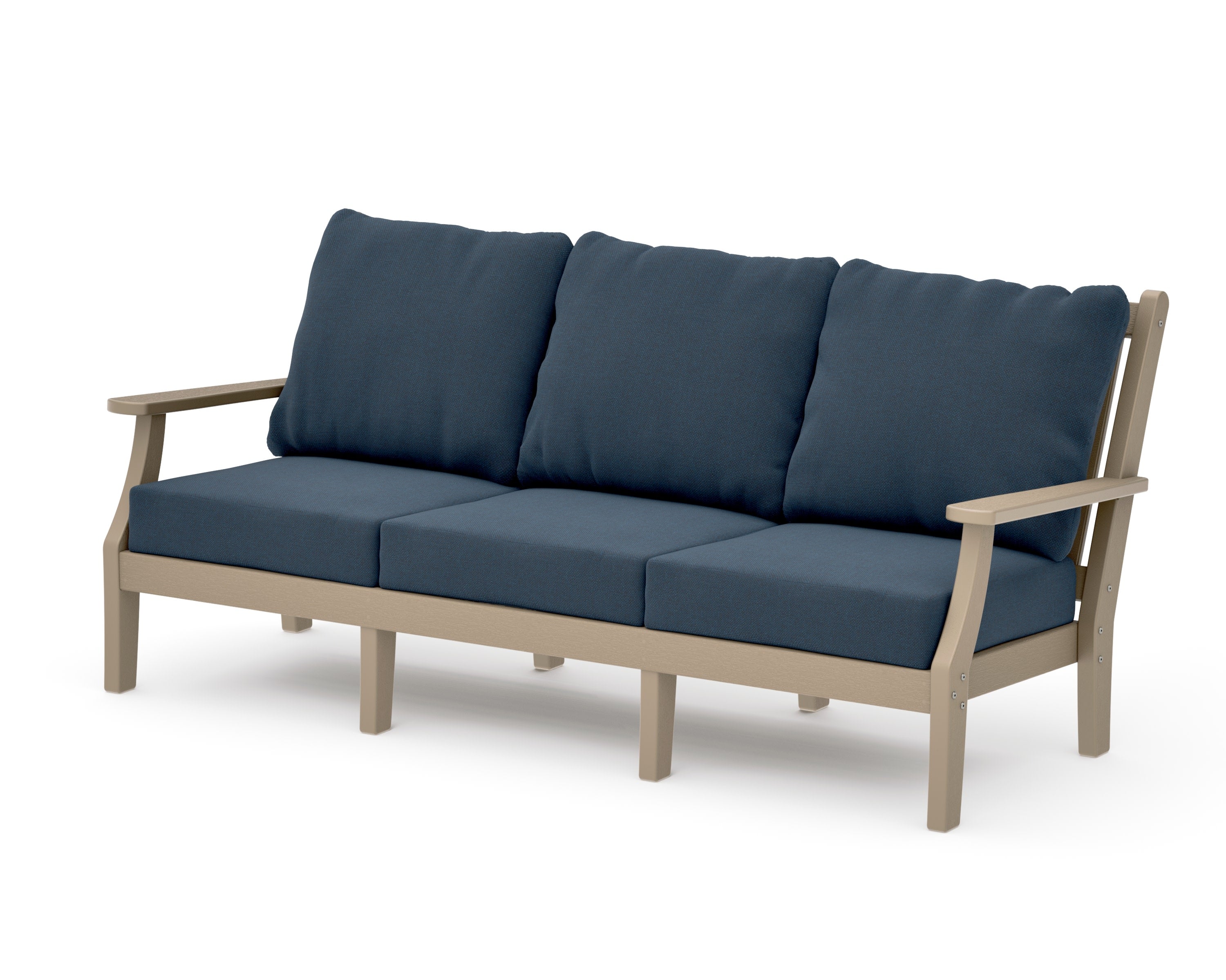 Wovendale Deep Seating Sofa in Vintage Sahara / Marine Indigo