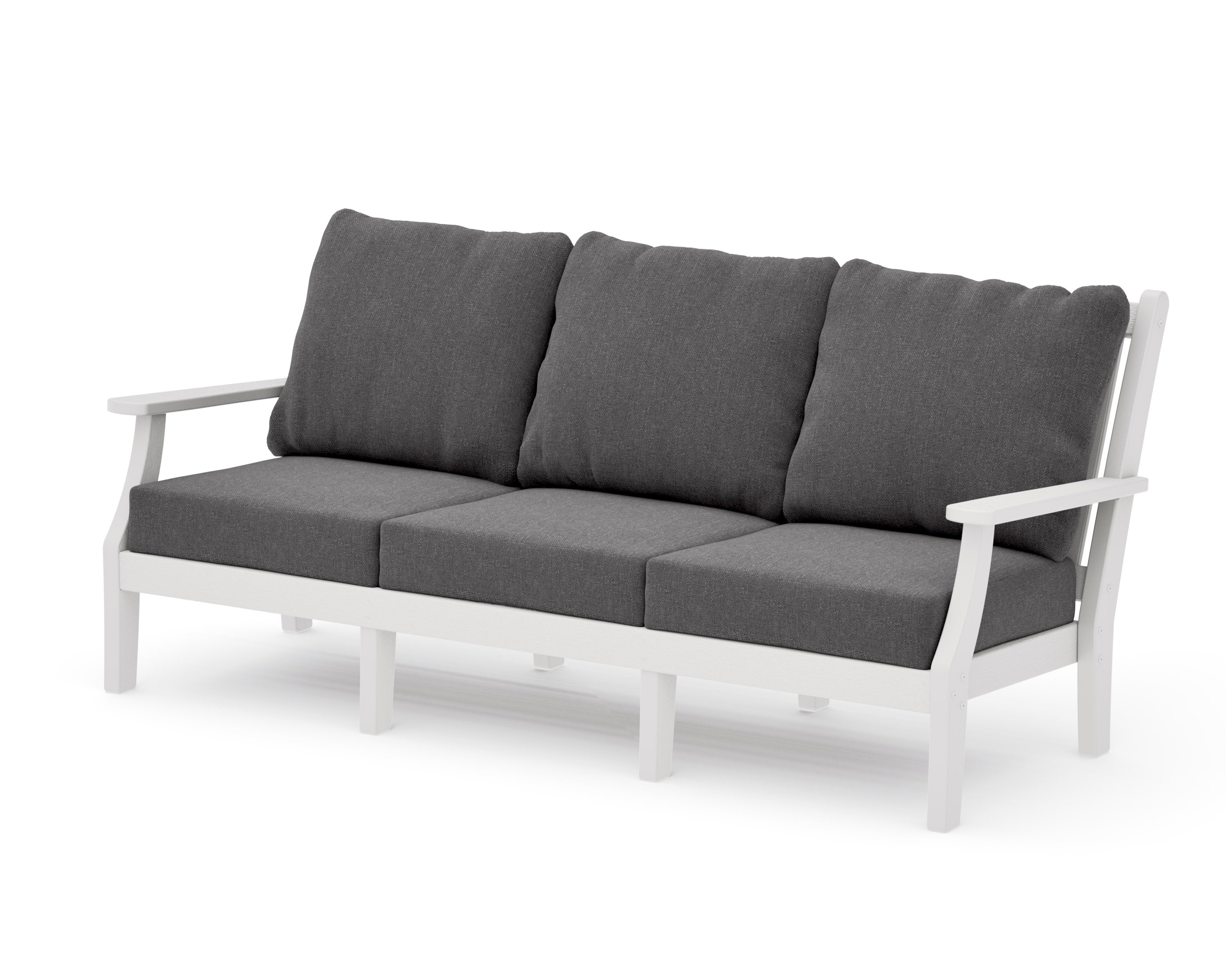 Wovendale Deep Seating Sofa in Vintage White / Ash Charcoal