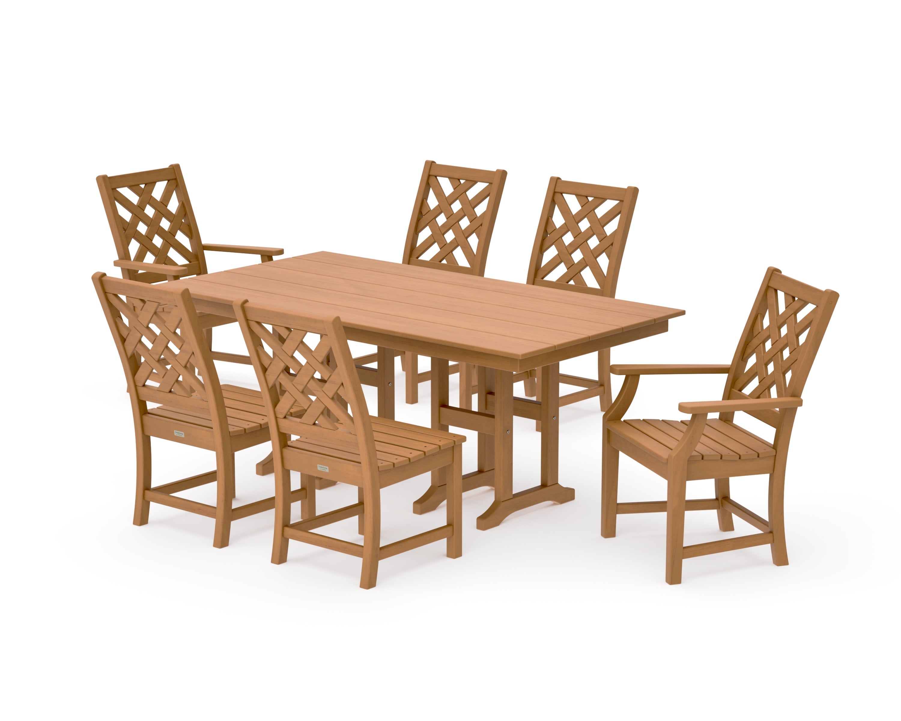 Wovendale 7-Piece Farmhouse Dining Set in Natural