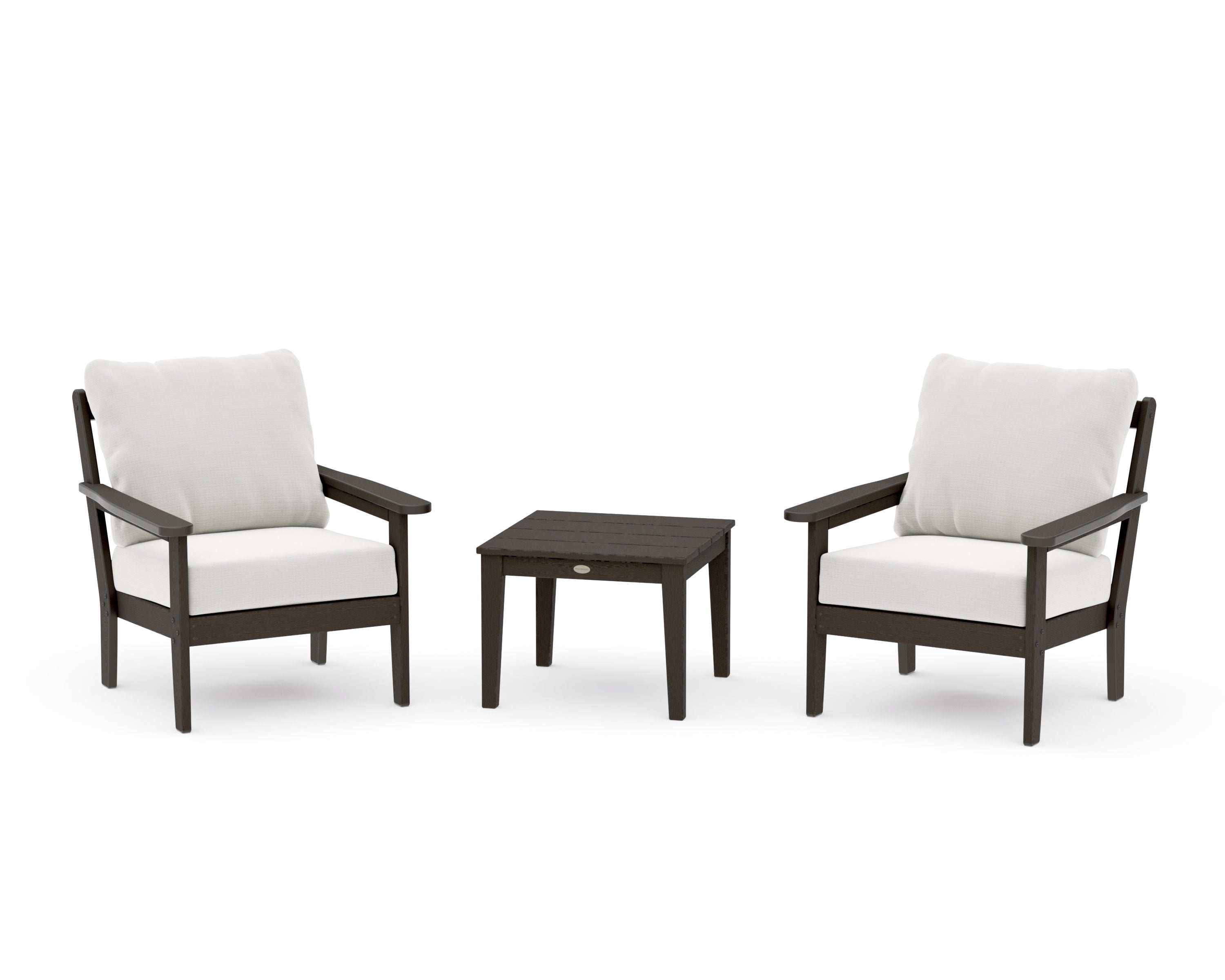 Cottage 3-Piece Deep Seating Set in Vintage Coffee / Natural Linen