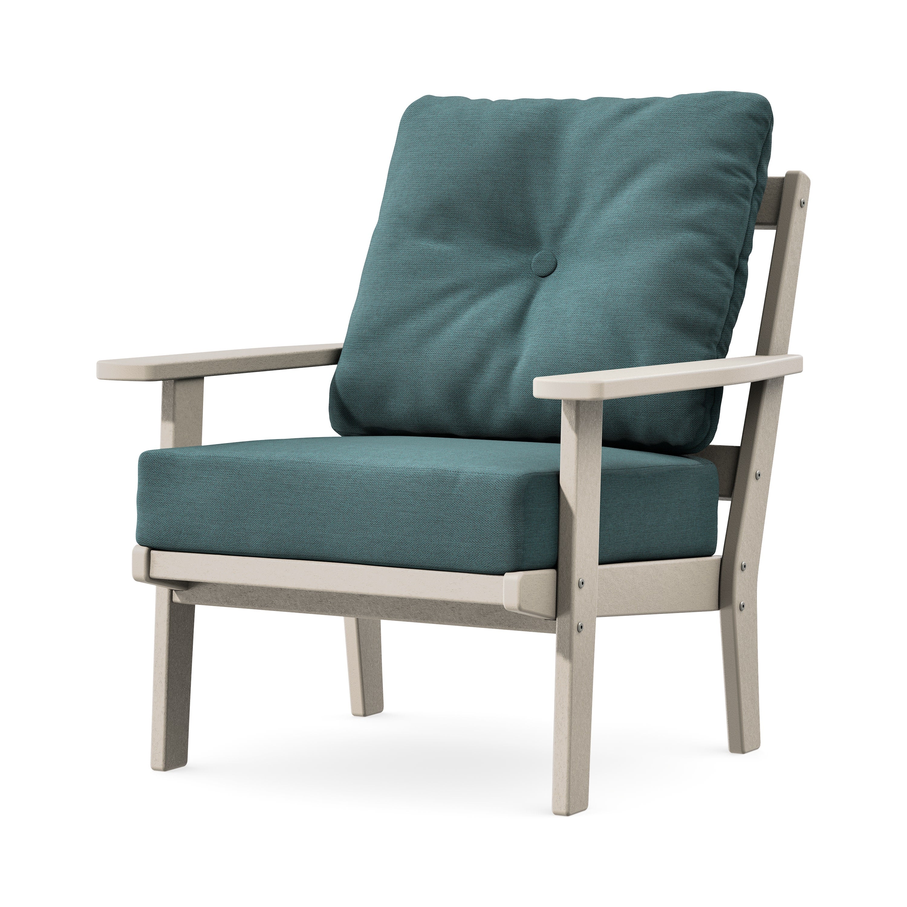 Prairie Deep Seating Chair in Sand / Ocean Teal